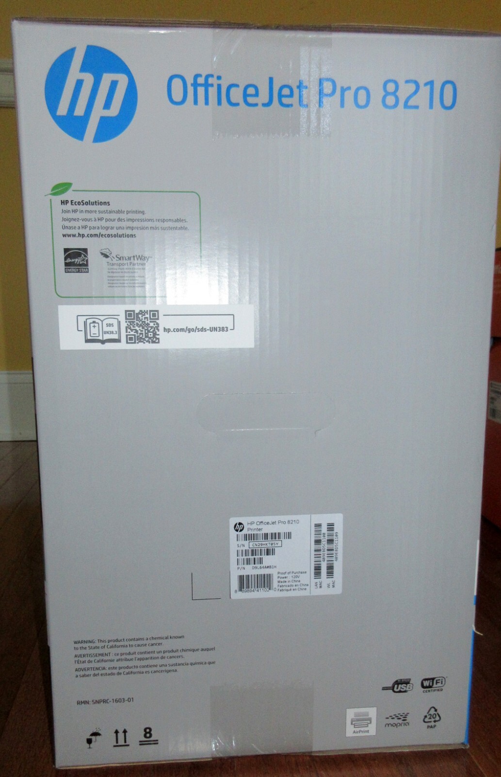 HP OfficeJet Pro 8210 Wireless Color Printer, Instant Ink ready ( D9L64A#B1H)