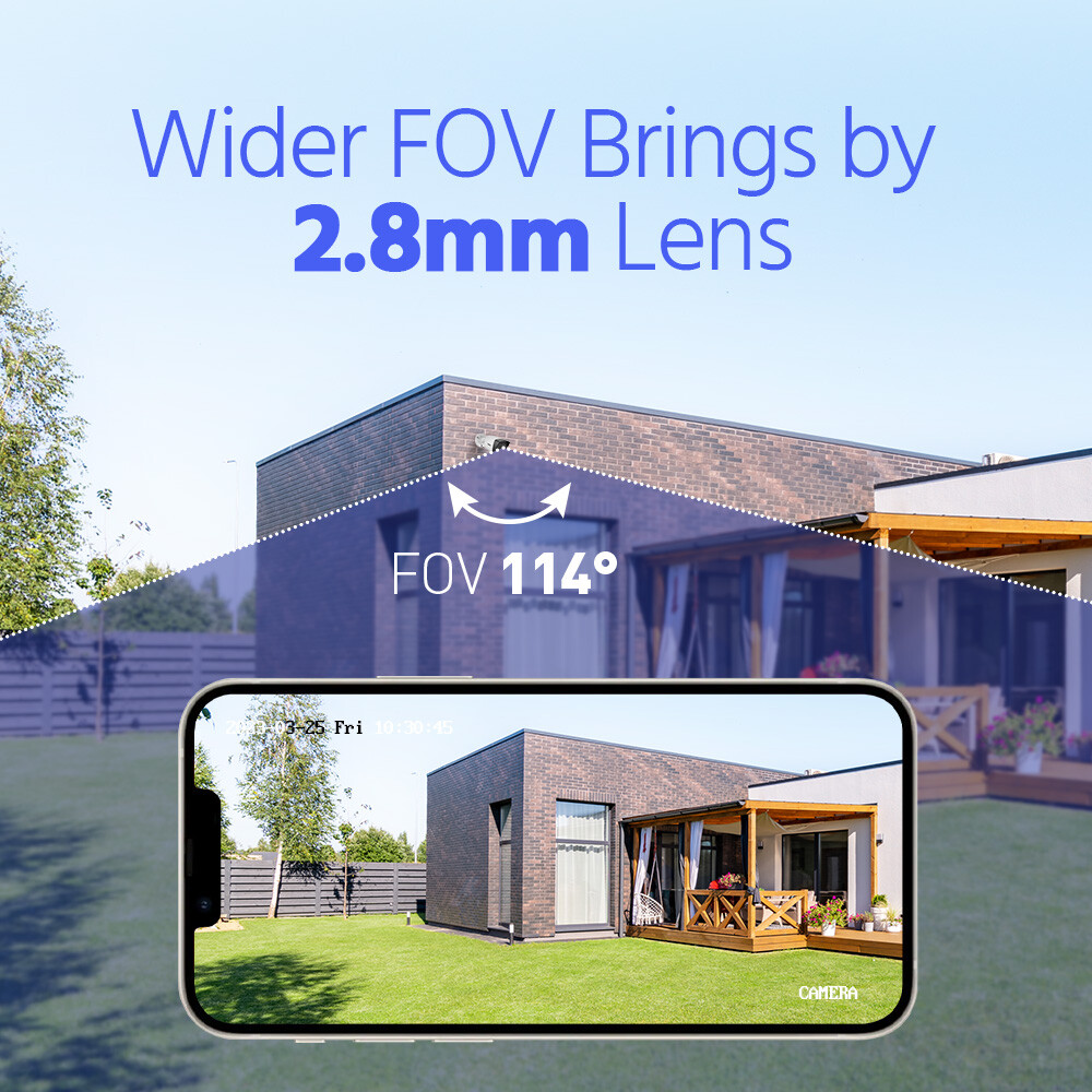 ANNKE Security Camera 5MP POE Audio Surveillance Outdoor Color Night Vision AI