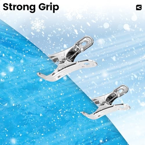 Garden Clips, Stainless Steel Greenhouse Clamps Clips for Netting, Heavy Duty