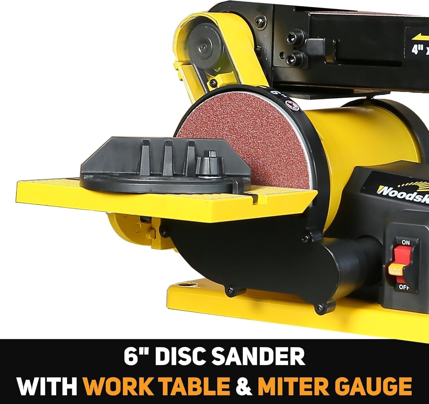 4.3A Belt Sander 4 x 36 in. Belt 6 in. Disc Sander with Double Dust Exhaust Port