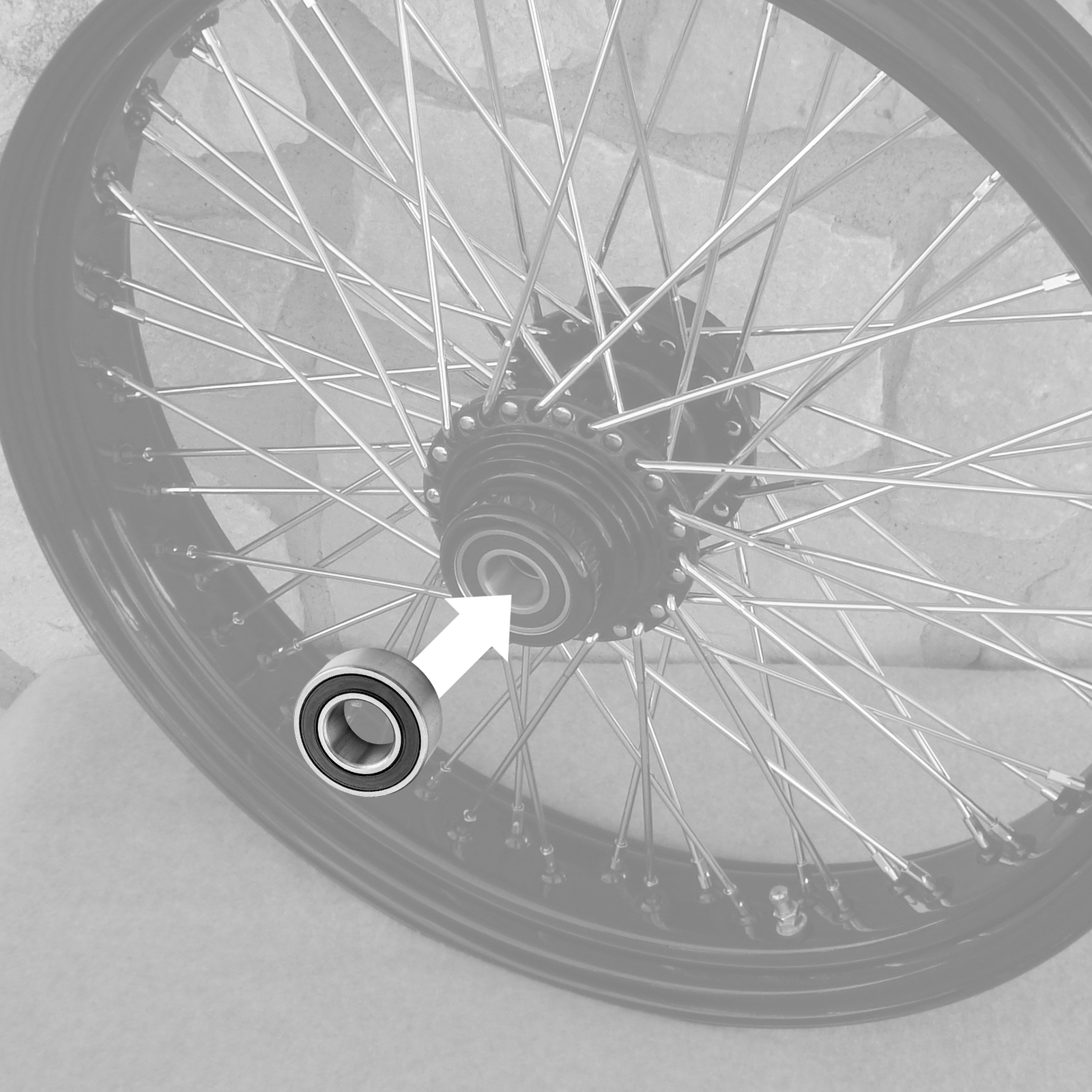 1" Axle Sealed Wheel Bearings Front / Rear For Harley Softail 2000-2007 OEM 9247