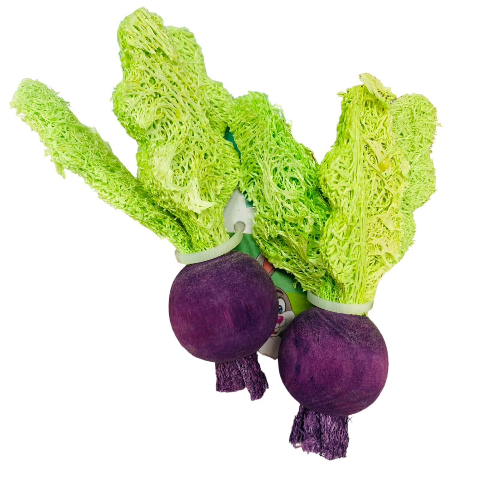 AE Cage Company Nibbles Turnip Loofah Chew Toys with Wood for Hamster Rat Mouse