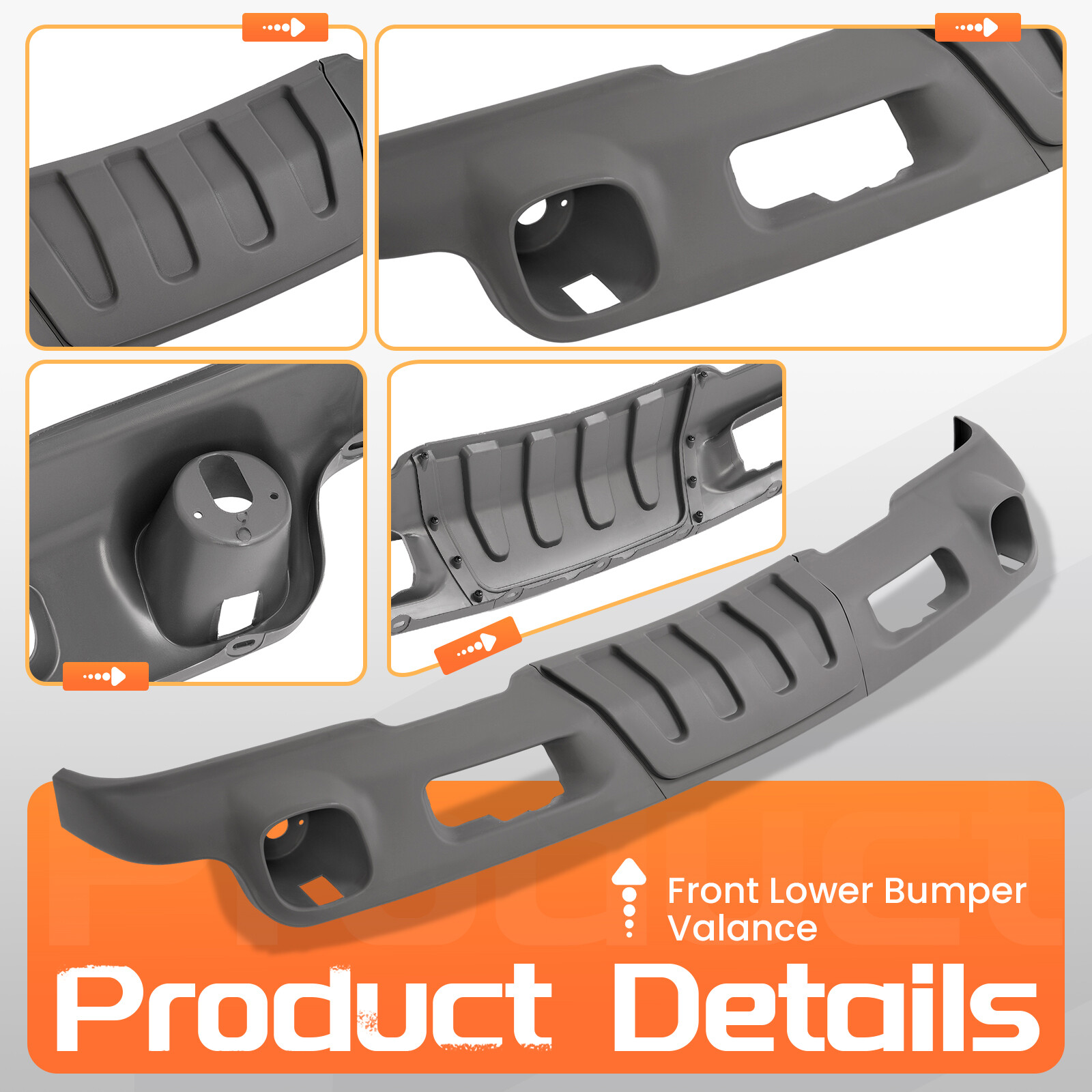 Front Valance For Chevrolet Tahoe Suburban Z71 2003-06 Lower Air Deflector Gray