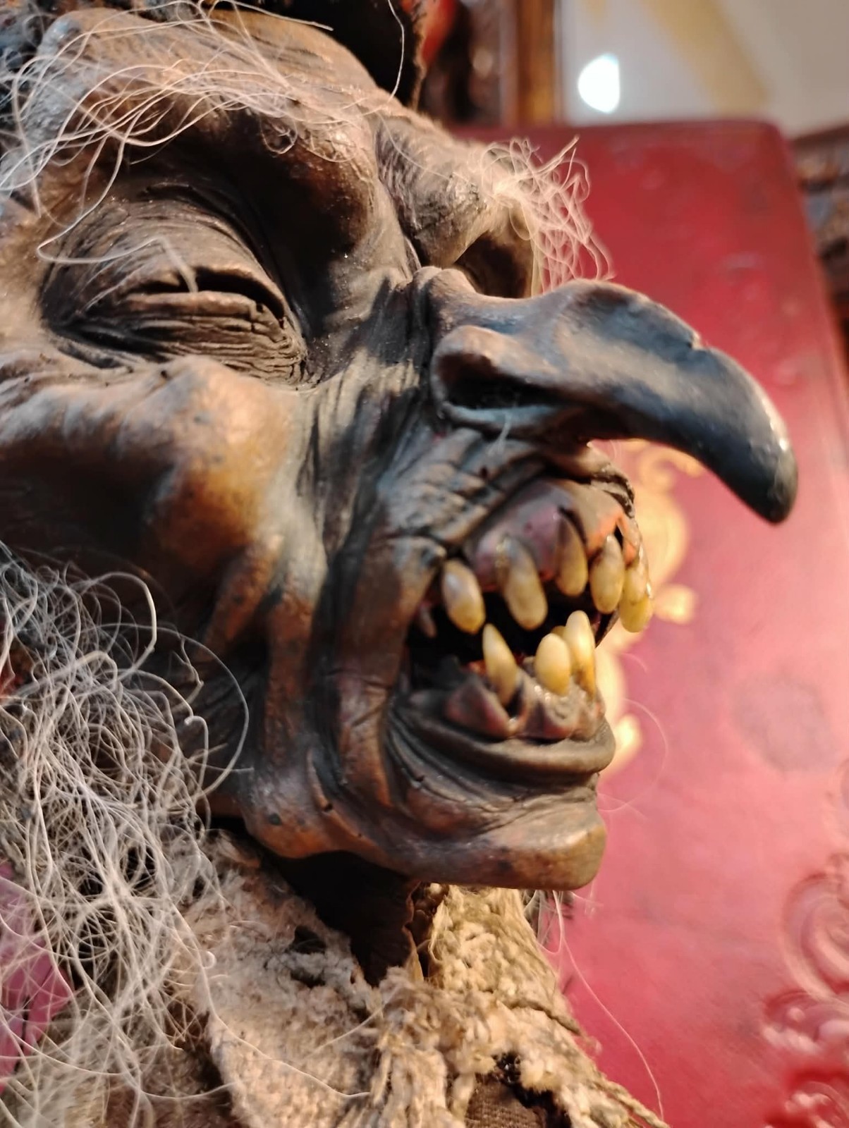 Goblin Mummified Severed Head Handmade Sculpture by Spanish Artist Moise Espina