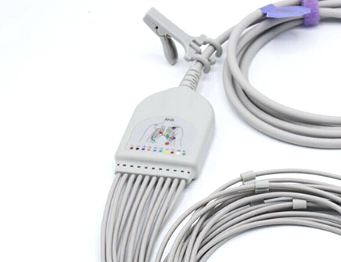 GE Marquette MAC 1200 MAC 1200ST EKG Cable 10 Leads Banana AHA- Ships Same Day