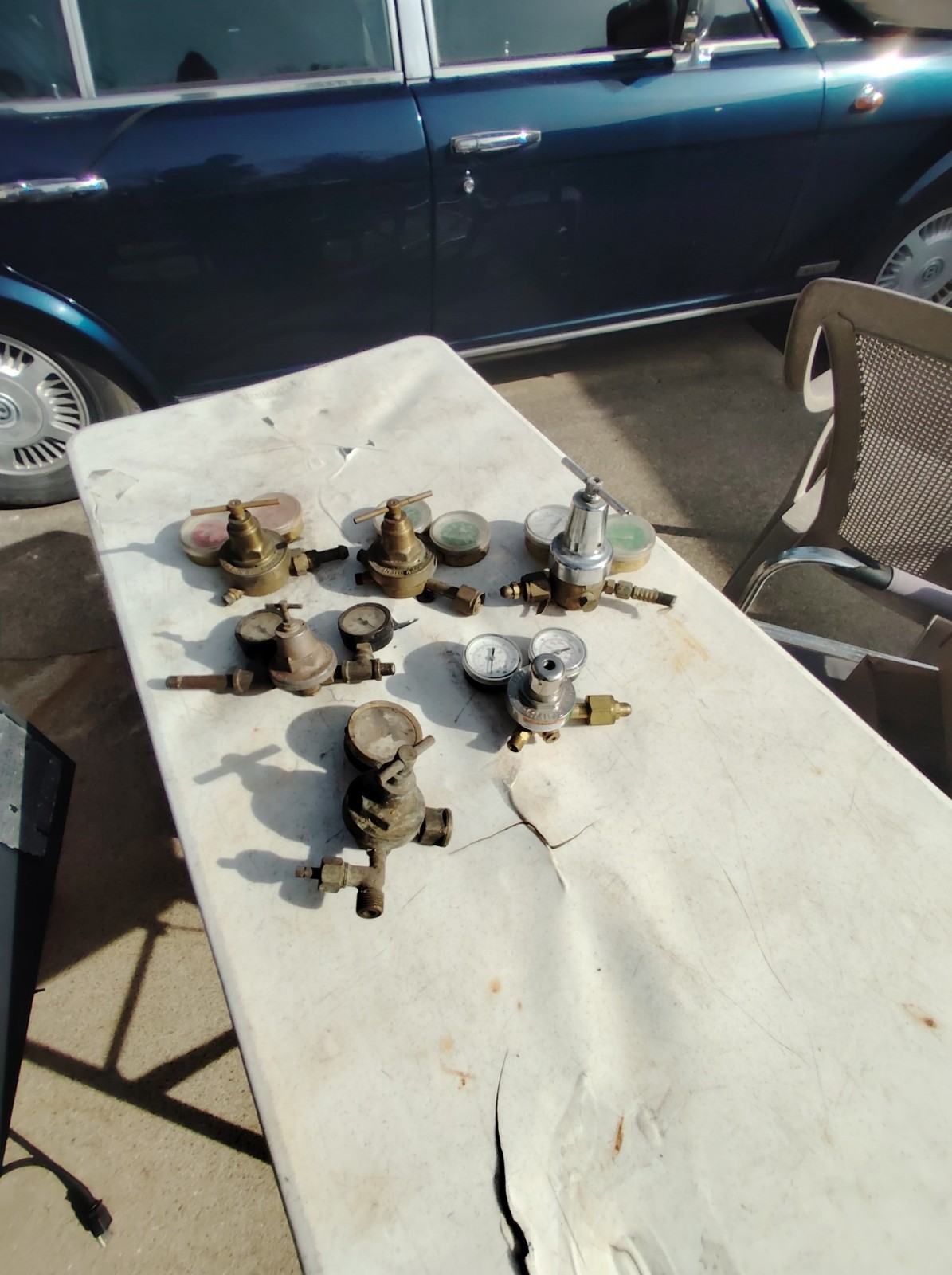 Lot of Compressed Gas Regulators Used