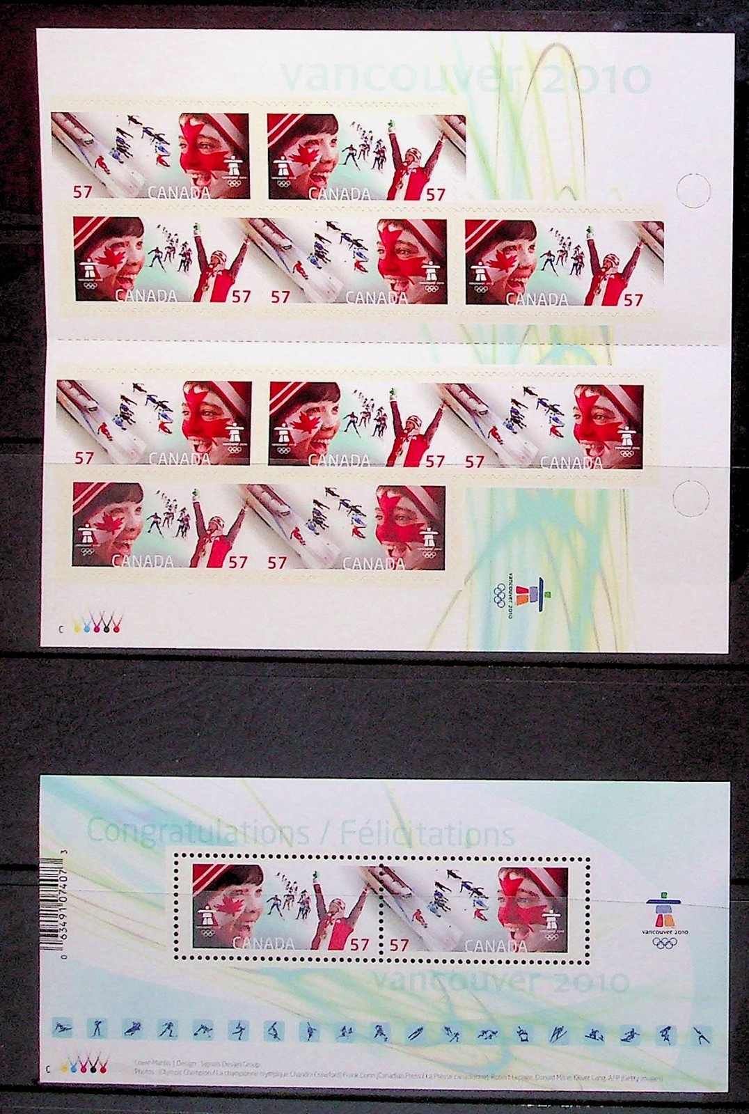 CANADA Sc 2373-75 NH S/S+OOKLET OF 2010 - OLYMPICS