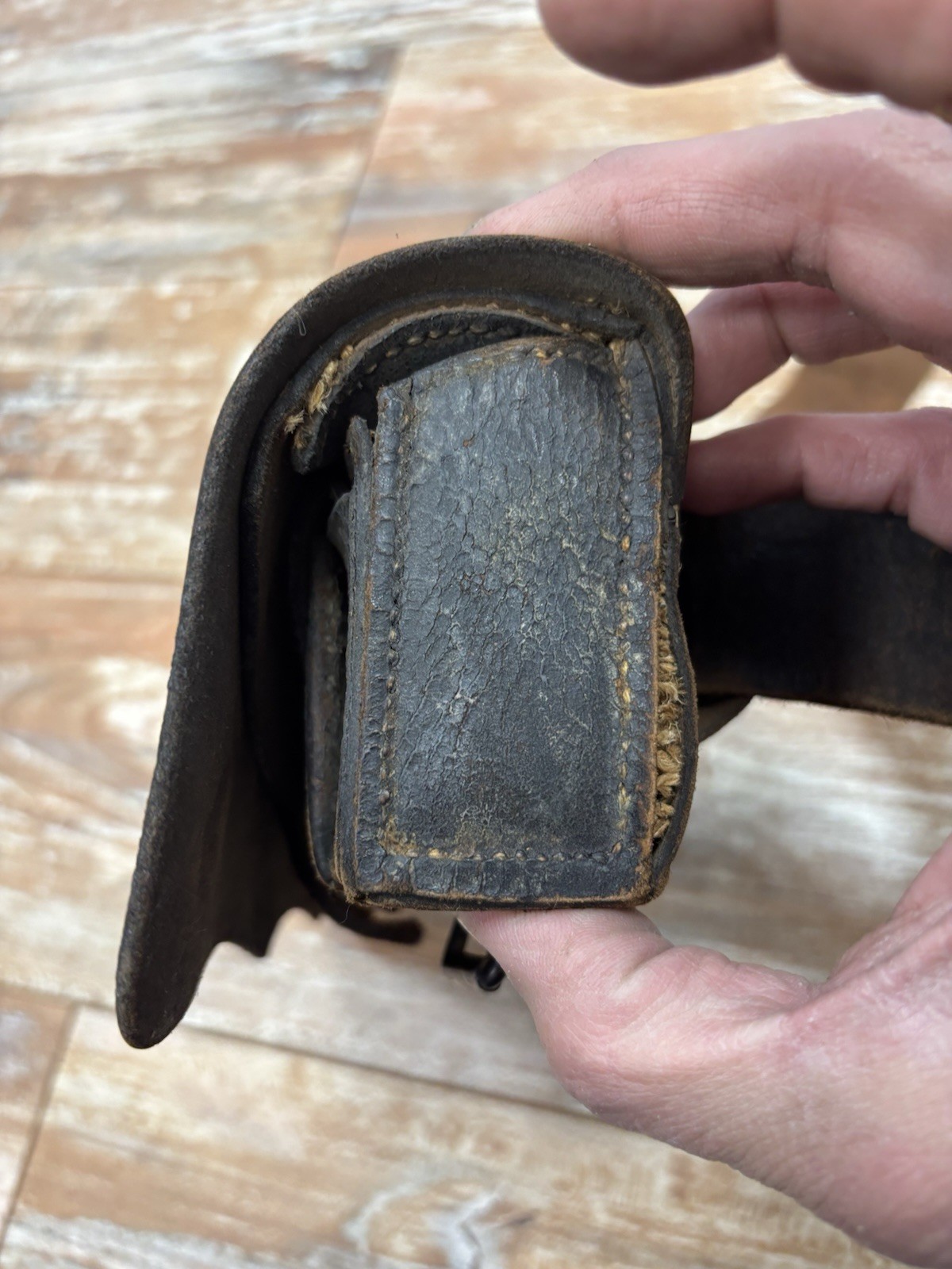 JE CONDICT NEW YORK Civil War Cartridge Box Maker Marked Original