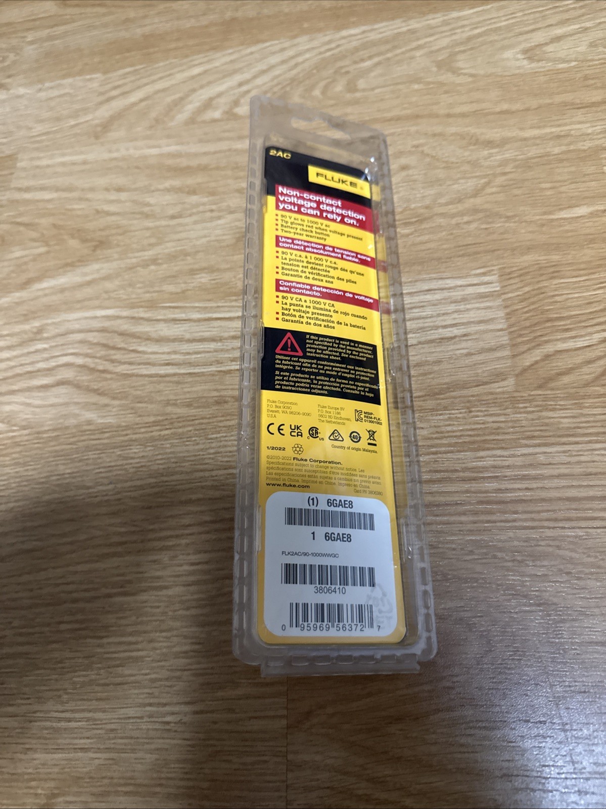 Fluke Flk2ac/90-1000C Voltage Detector, 90 To 1000V Ac, 5 In Length, Visual