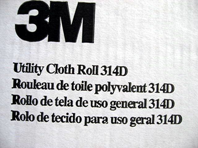 3M Utility Cloth Roll 314D 1 in x 50 yd P60X Grain #19793 Aluminum Oxide