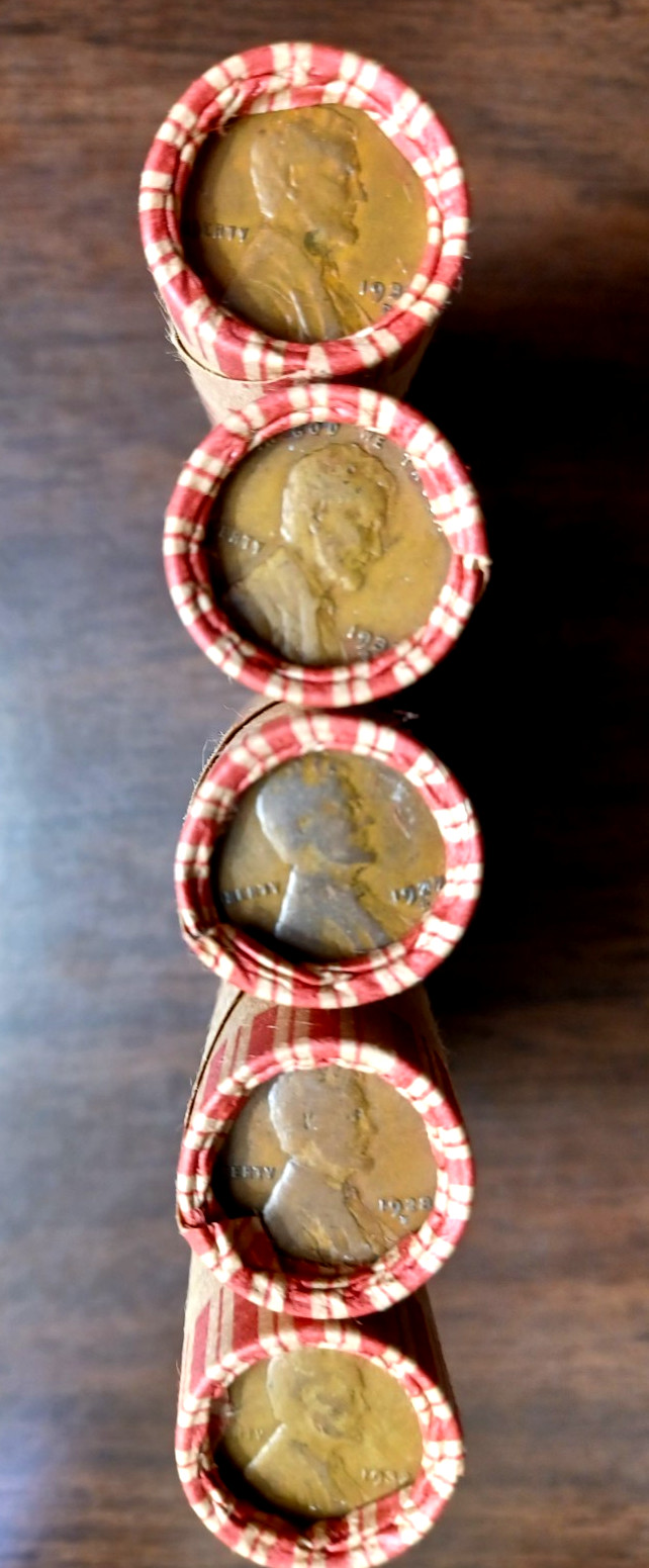 Wheat Cent Roll ranging from 1909-VDB-55PDS-Ol' Fred's Hoard, 60% Pre40-SEE DESC