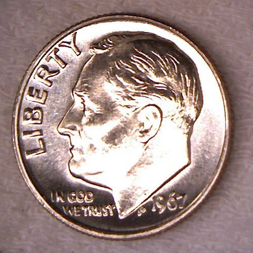 1967 SMS 10C Roosevelt Dime  - **FREE SHIPPING**