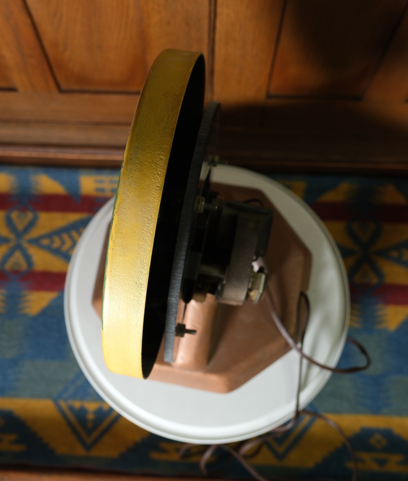 Vtg 1950's 1960's Motorized Hypnosis Vortex Wheel Hippy Drug Trip Folk Art AS-IS