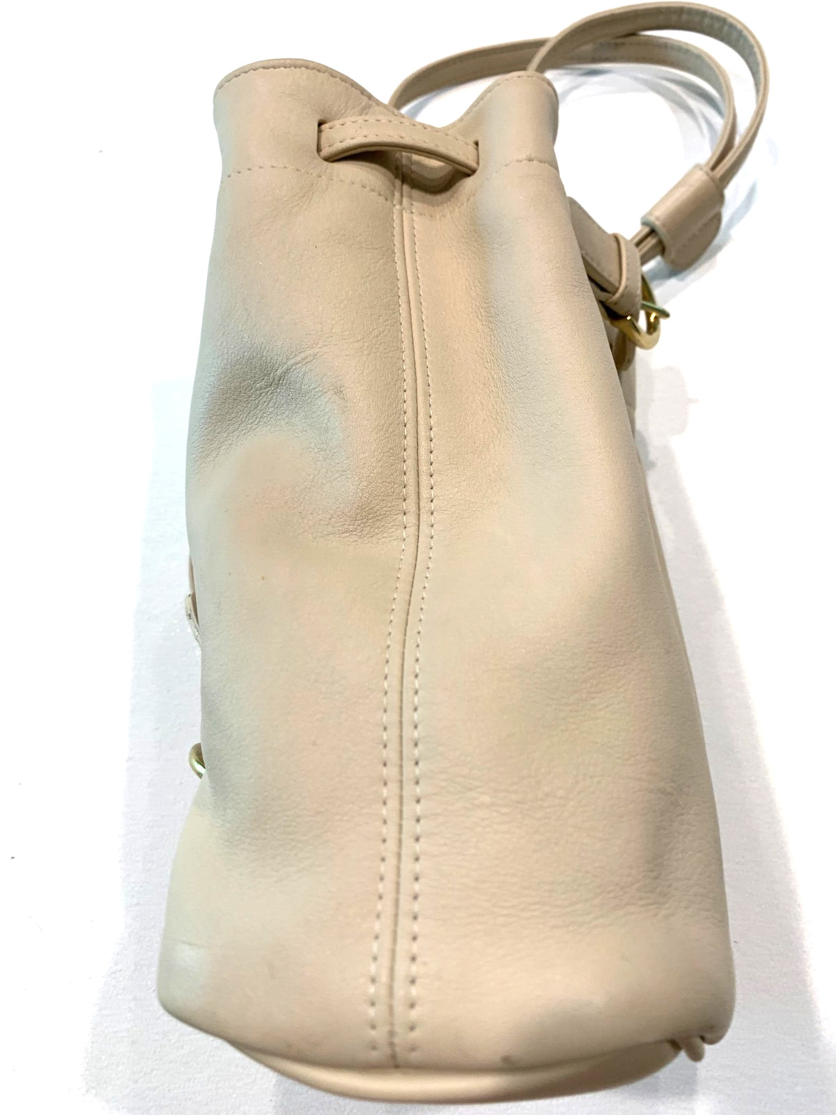 VTG COACH 4162 Ivory 100% Glove Tanned Leather Backpack Handbag Authenticated