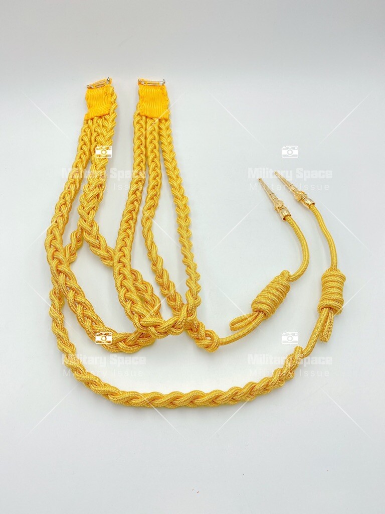 GENUINE U.S. ARMY DRESS AIGUILLETTE: SYNTHETIC GOLD