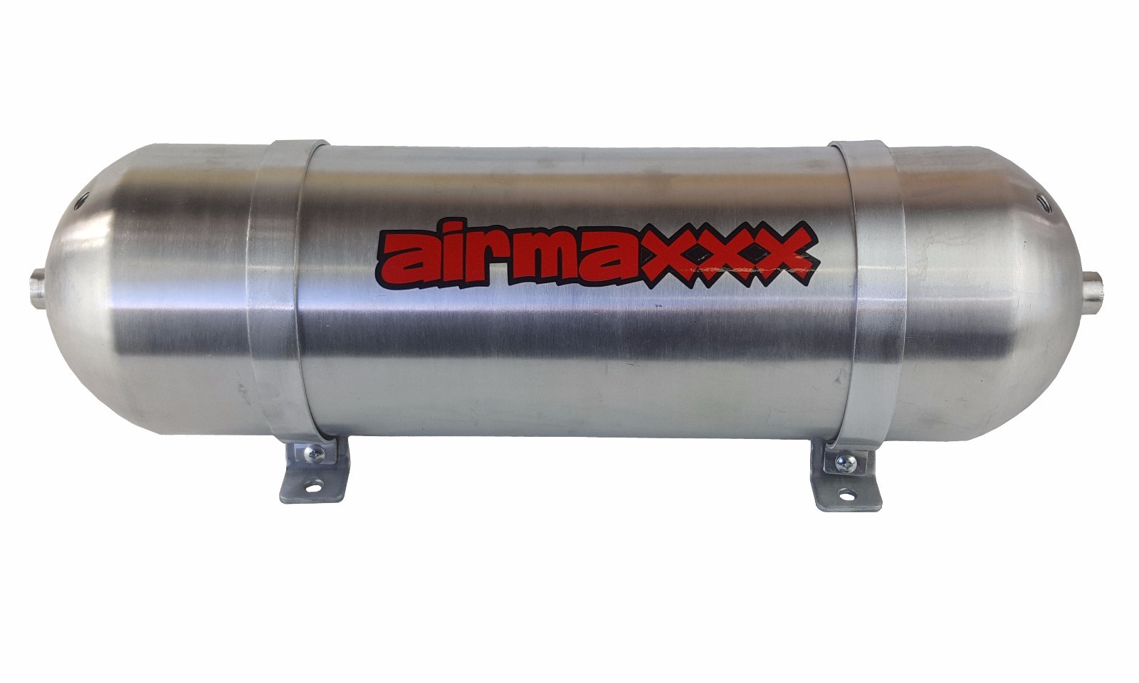 3 Gallon 6 Port Air Tank 24" Seamless Raw Aluminum Air Ride Suspension System