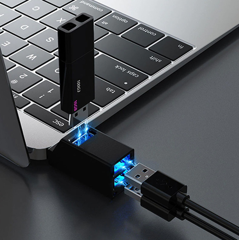 3 Port USB 3.0 Hub Portable High Speed Splitter Box For PC Notebook Laptop lot