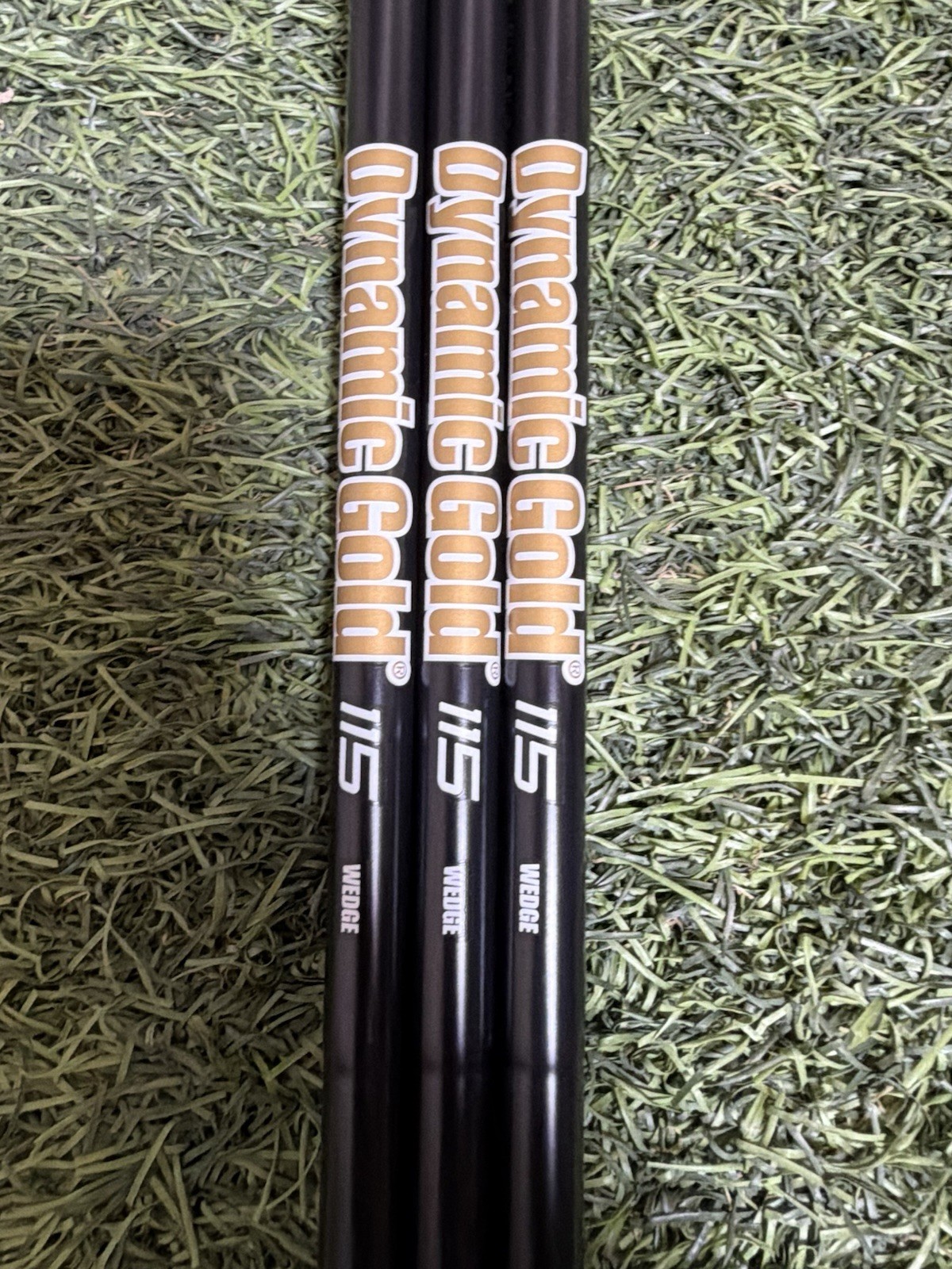 (3) True Temper Dynamic Gold 115 -- ONYX BLACK -- Three Wedge Flex Shafts