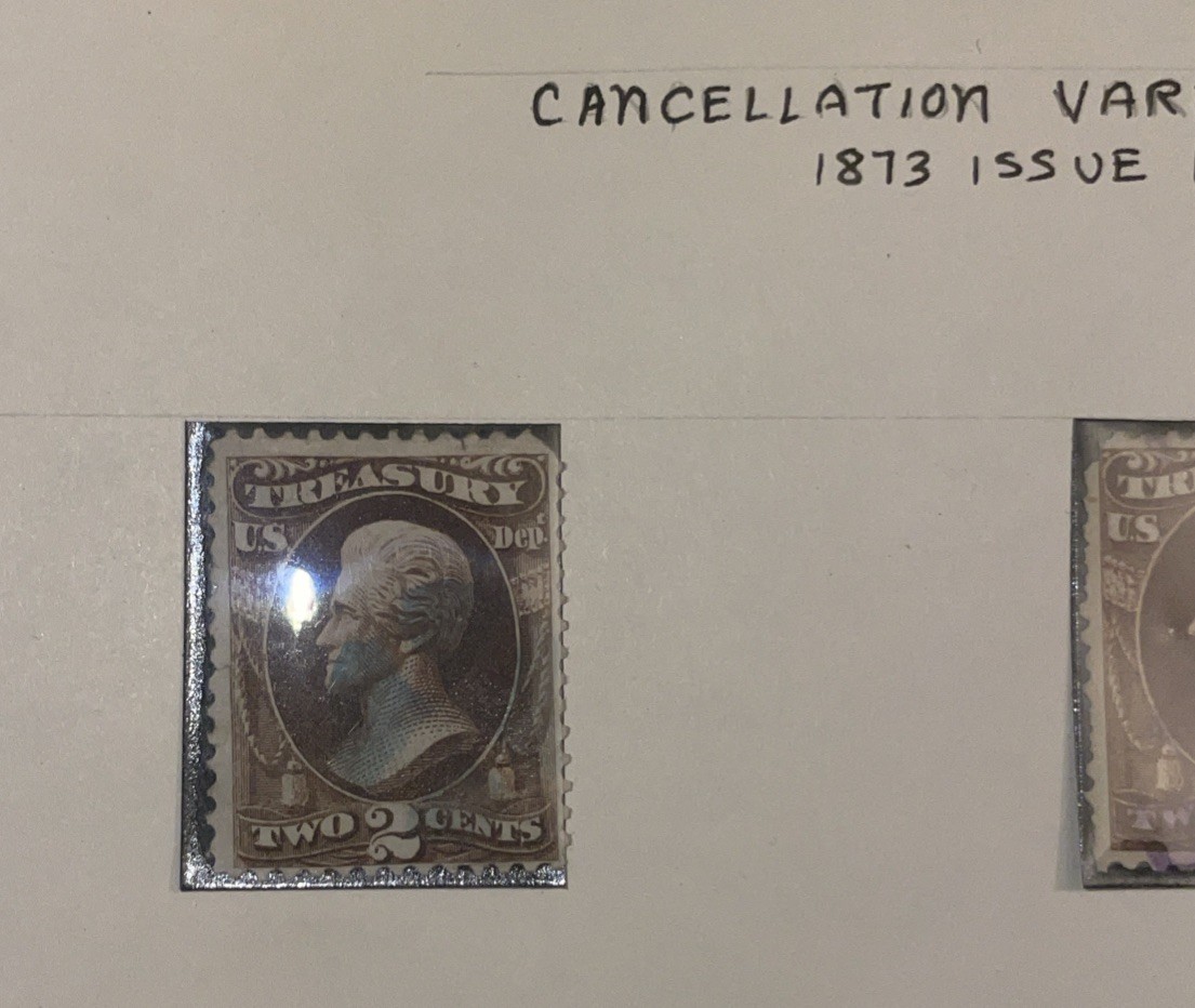 Cancellation Varieties Us Treasury Stamps 1873 Issue Used