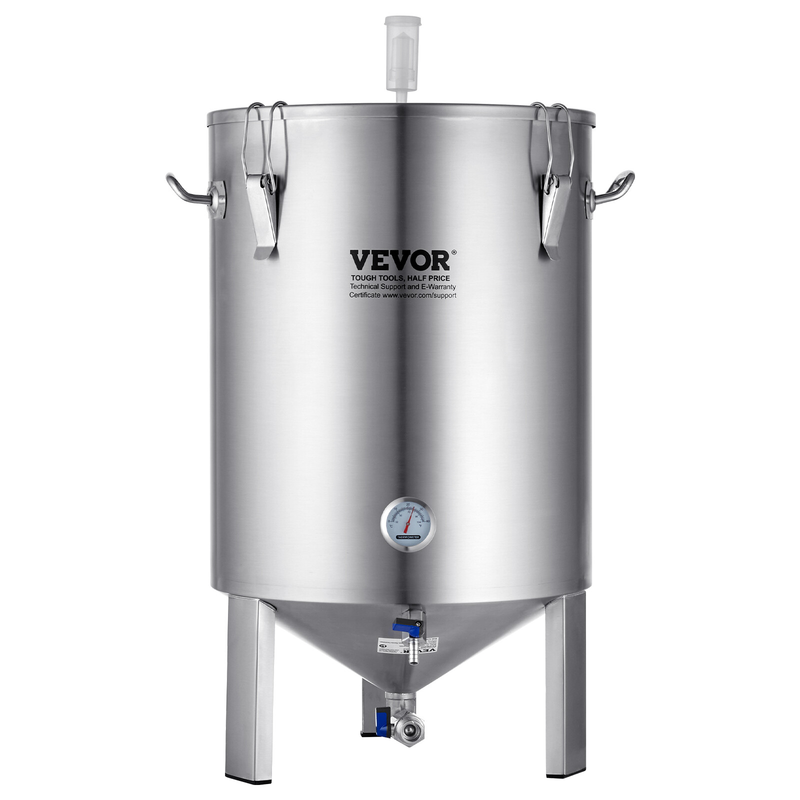 VEVOR 16 Gal Stainless Steel Home Brew Kettle Set Beer Brew Bucket Fermentor