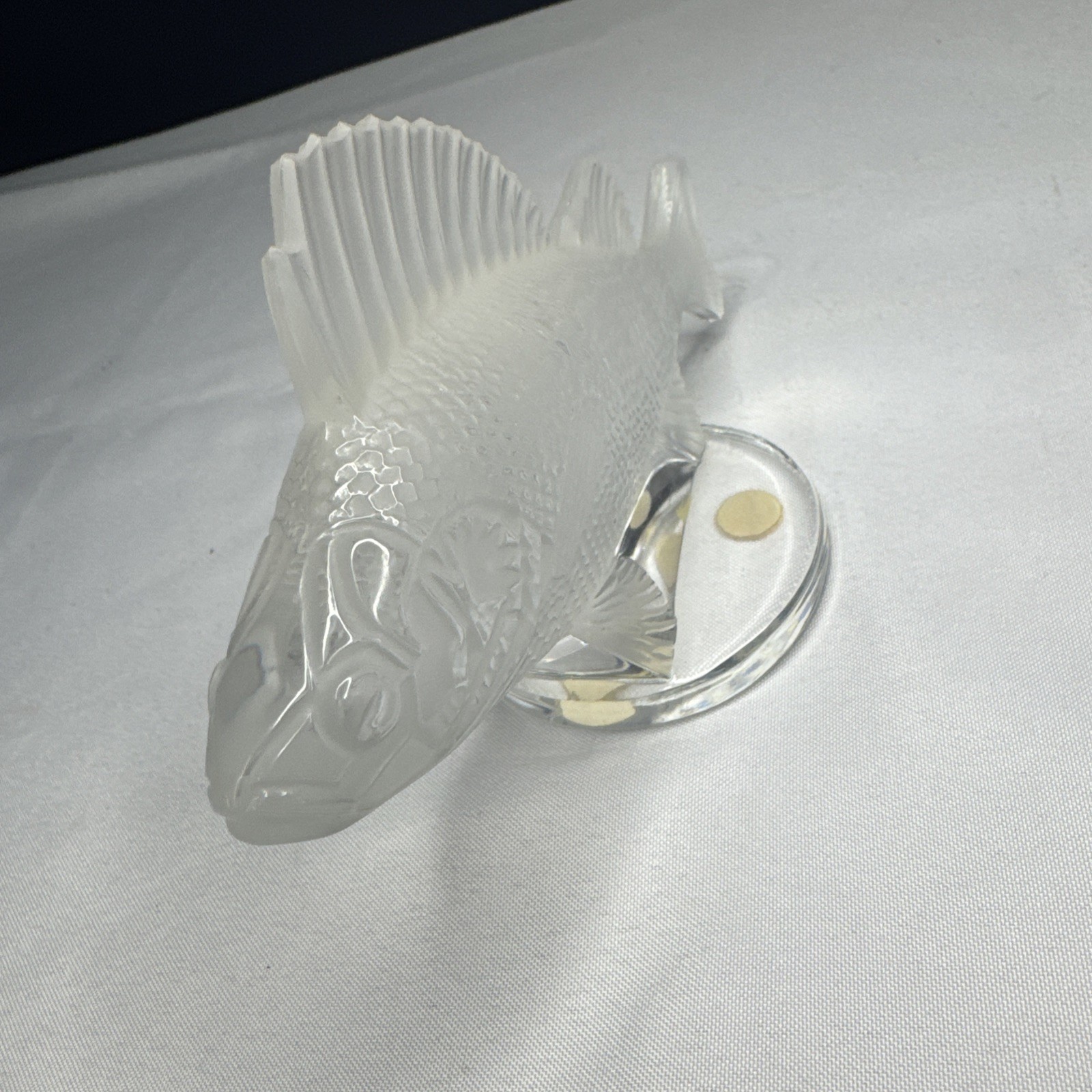 Signed Lalique Crystal Perch Art Glass “Poission Perche”