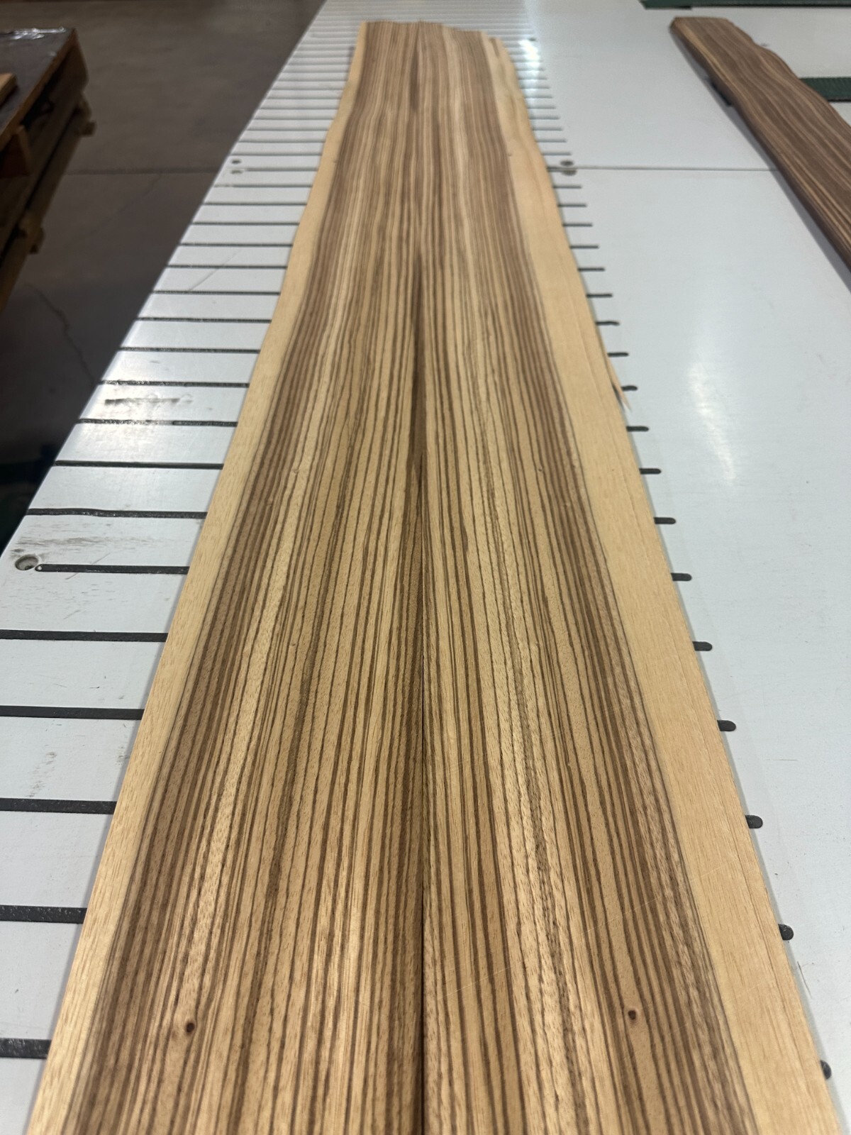 Zebrawood Raw Wood Veneer 2 sheets 88'' x 4'' 84D