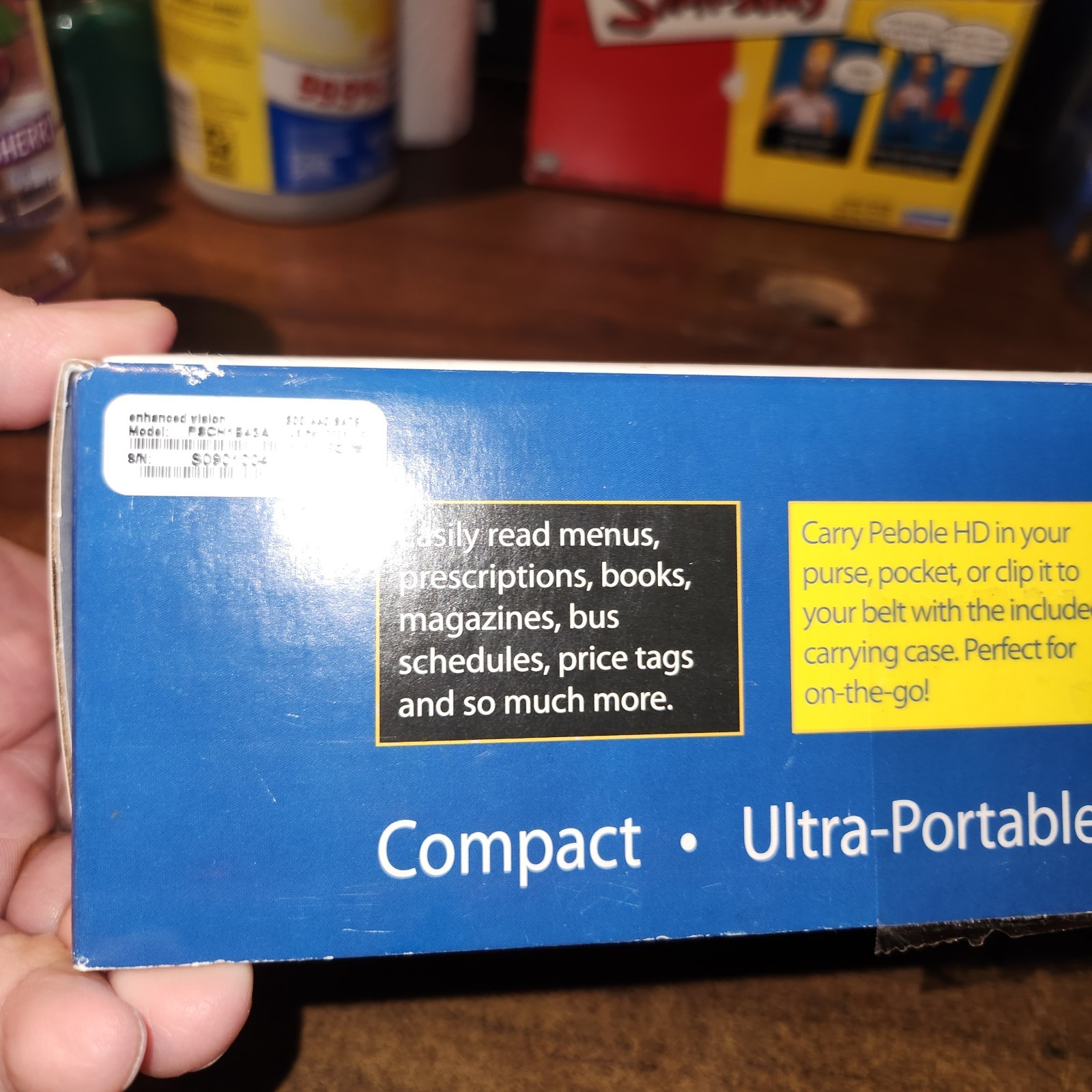 Enhanced Vision Pebble HD Portable Magnifier 4.3" Color Screen 13X Magnification