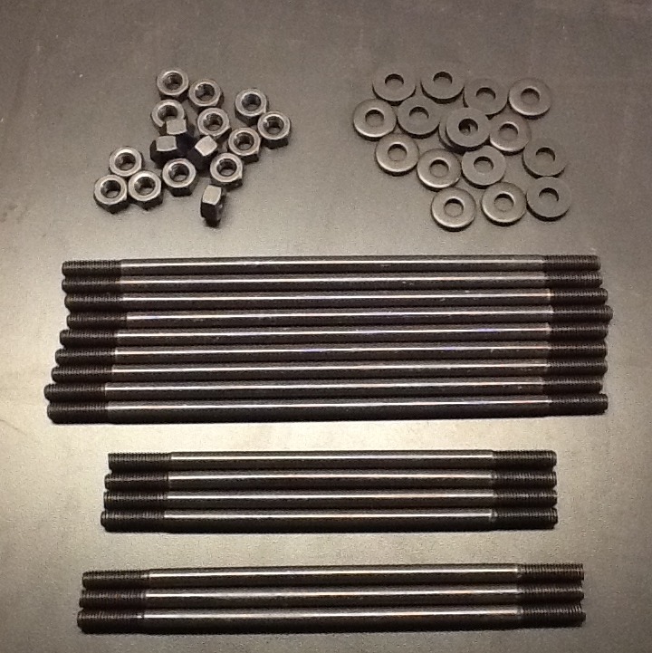 AirCooled Engine 8mm Chromoly Dual Port Head Stud Kit W/ Washers & Nuts