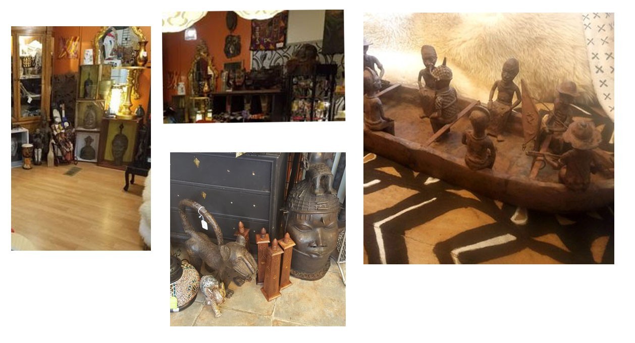 Vintage BENIN Bronze 11" Altar Bell Sculpture African Art Nigeria