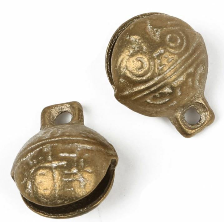 New TIBETAN Brass BELLS LOT of 15 Bead 14mm Craft Temple Herding Small Metal