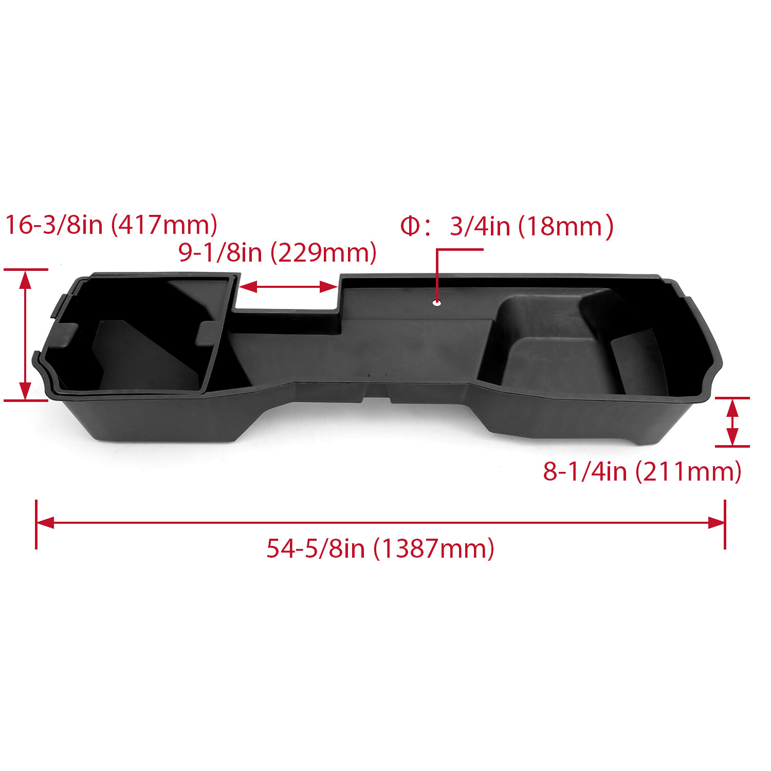 For 2014-18 Silverado Sierra 1500 2500 Extended Double Cab Underseat Storage Box