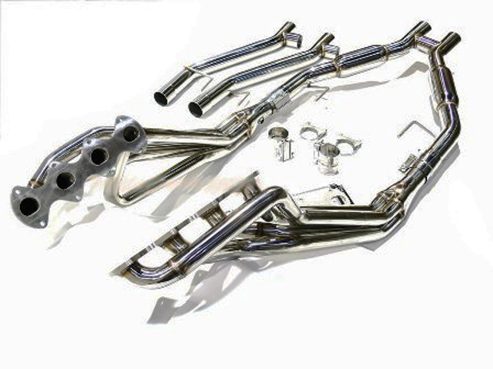OBX Stainless Long Tube Manifold 05-10 Ford Mustang GT 4.6L Full Length H-Pipe