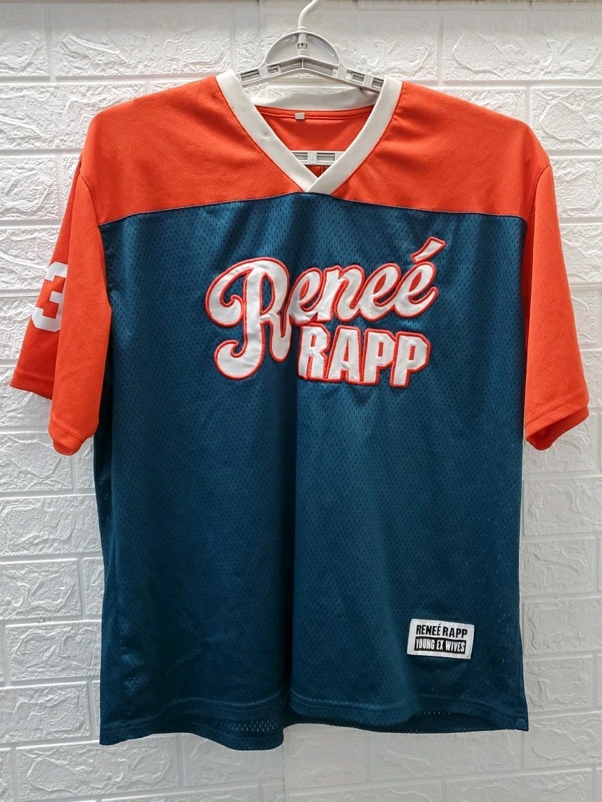Pre Owned Renee' Rapp Jersey Snow Angel Aqua/Orange Size XL
