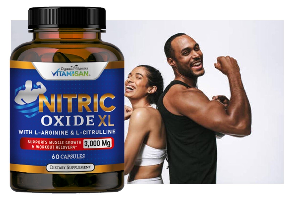 Nitric Oxide Booster L-Arginine, L-Citrulline 3000mg 120 Caps HIGHEST POTENCY