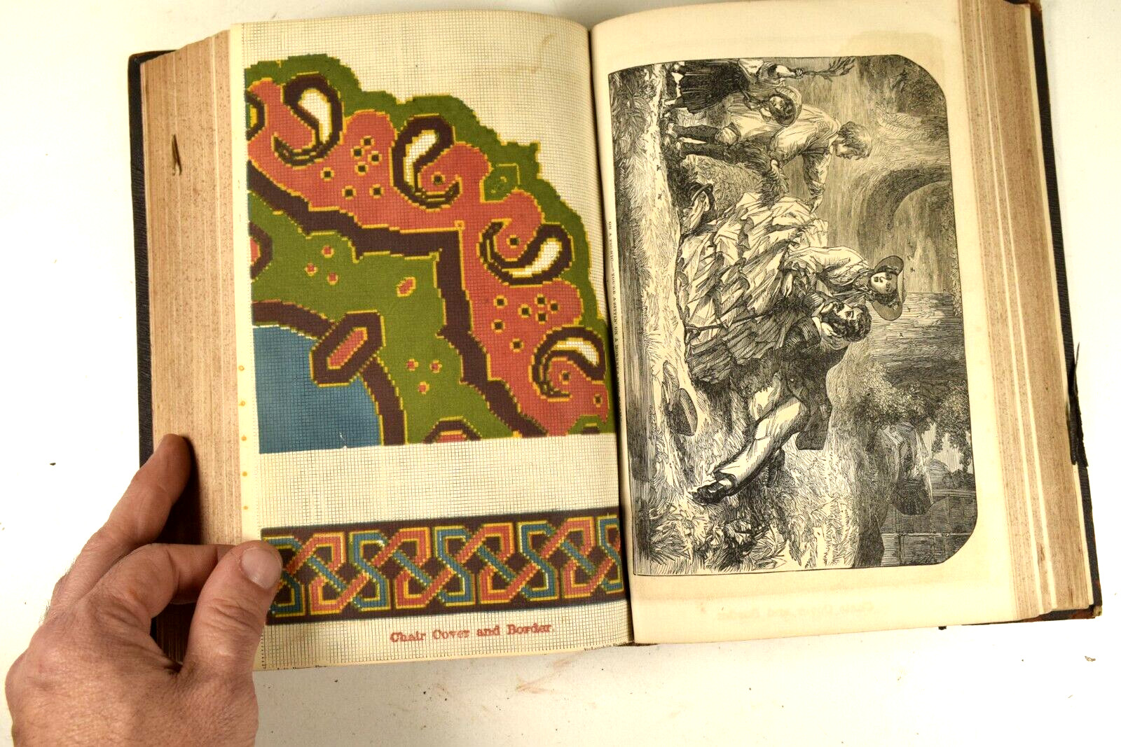 1859 Bound Peterson's Magazine Full Year w/ Hand Colored Engravings Sheet Music