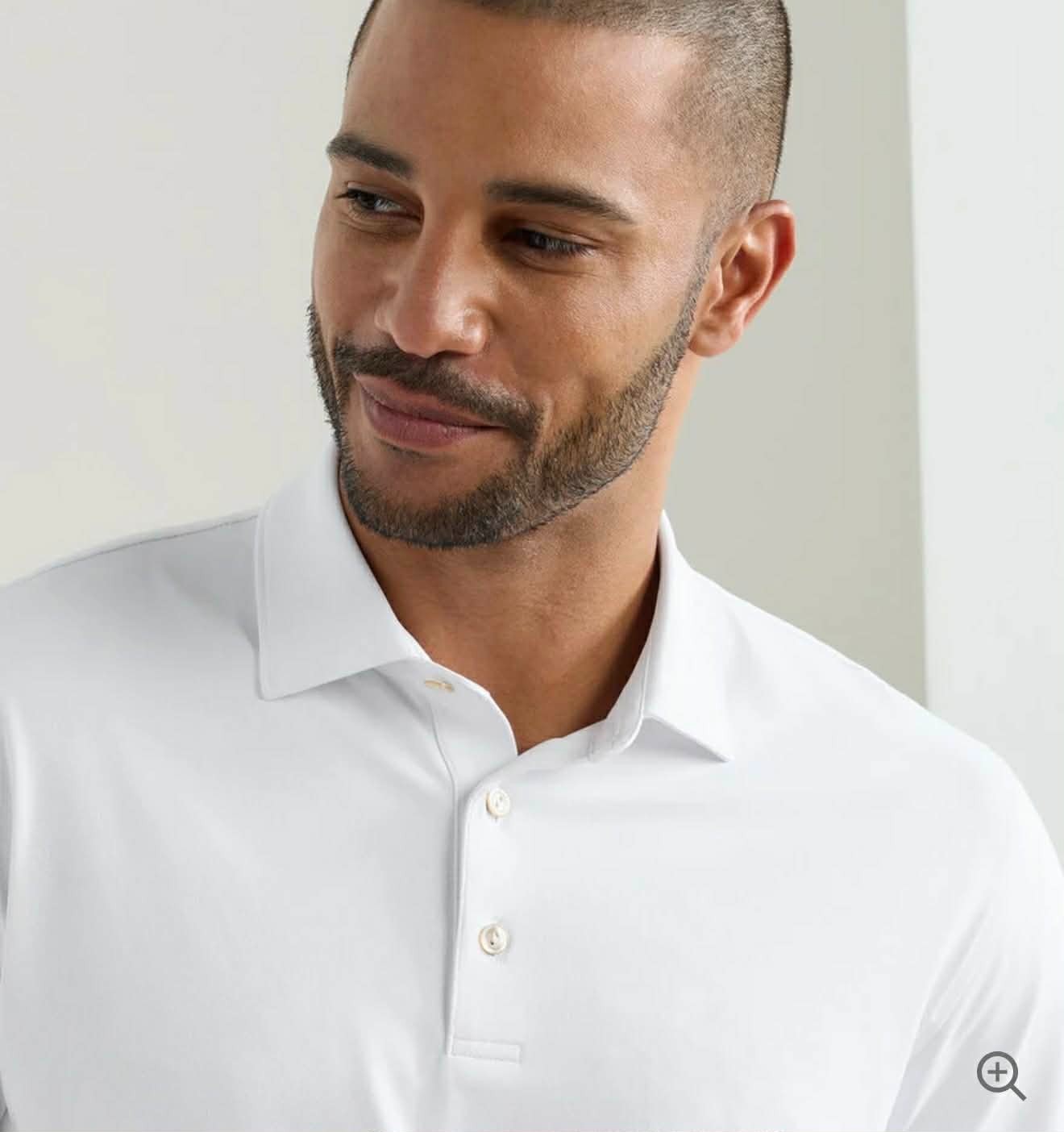 Peter Millar Men's Solid Performance Jersey Polo Golf Shirt