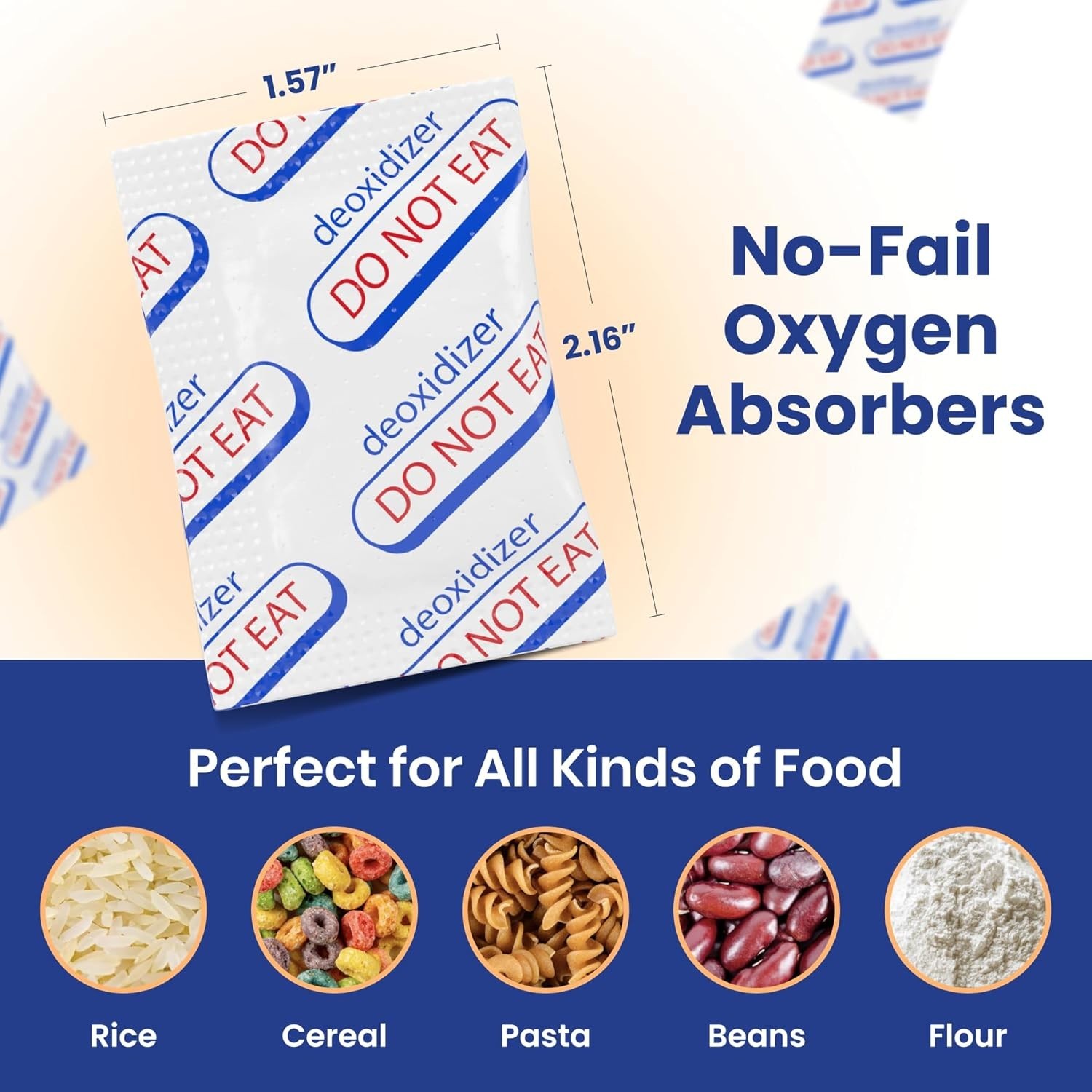 500cc Oxygen Absorbers - 100 Count - for Long Term Food Storage & Survival, Myla