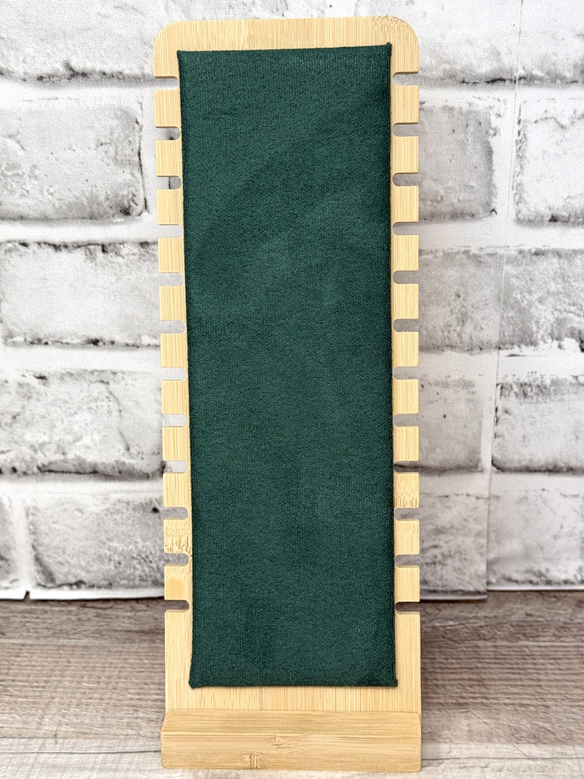 Lot of 6 Necklace Bracelet Wood Fabric Display Stands Selling Retail 12 Slots