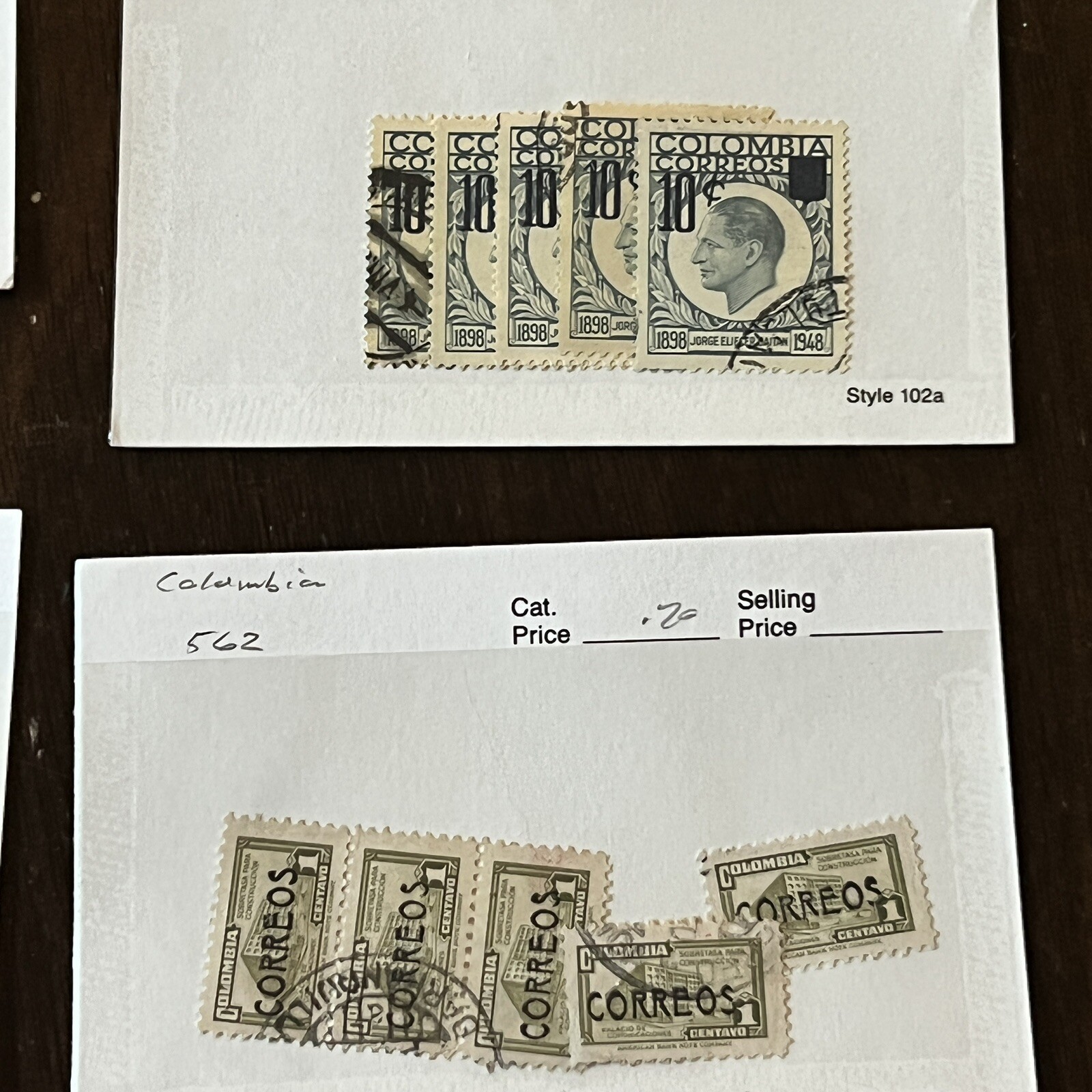 COLOMBIA OVERPRINT LOT USED STAMPS IN GLASSINES REVERSION SOBRESATA REVENUES #6