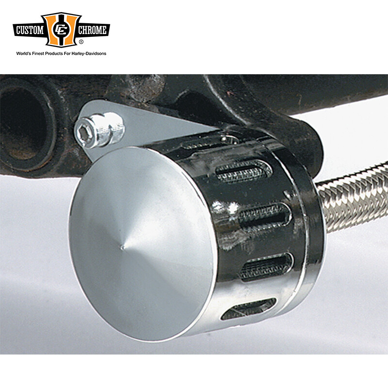 Slotted Crankcase Element Filter Kit Fits For Harley 3/8" Breather Hose Chrome