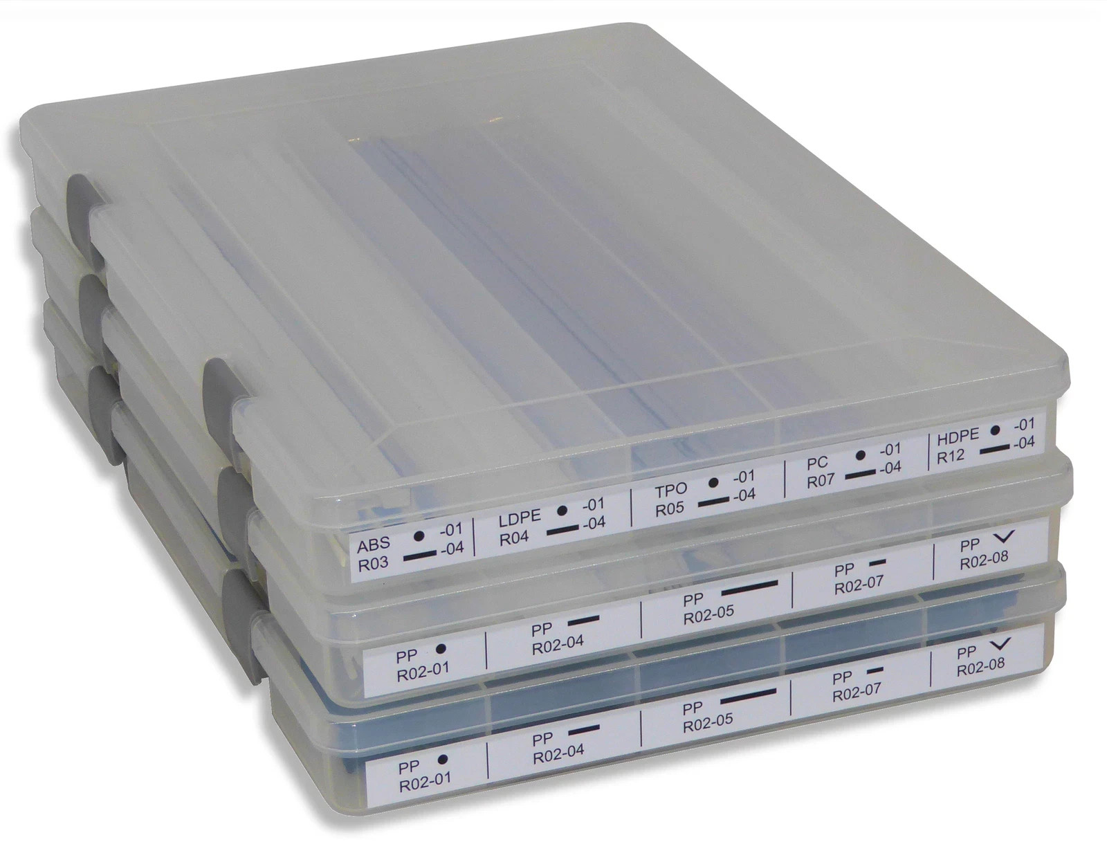 Polyvance Welding Rod Case, Set Of 3, Labeled, 21 Types Of Welding Rod 1133408