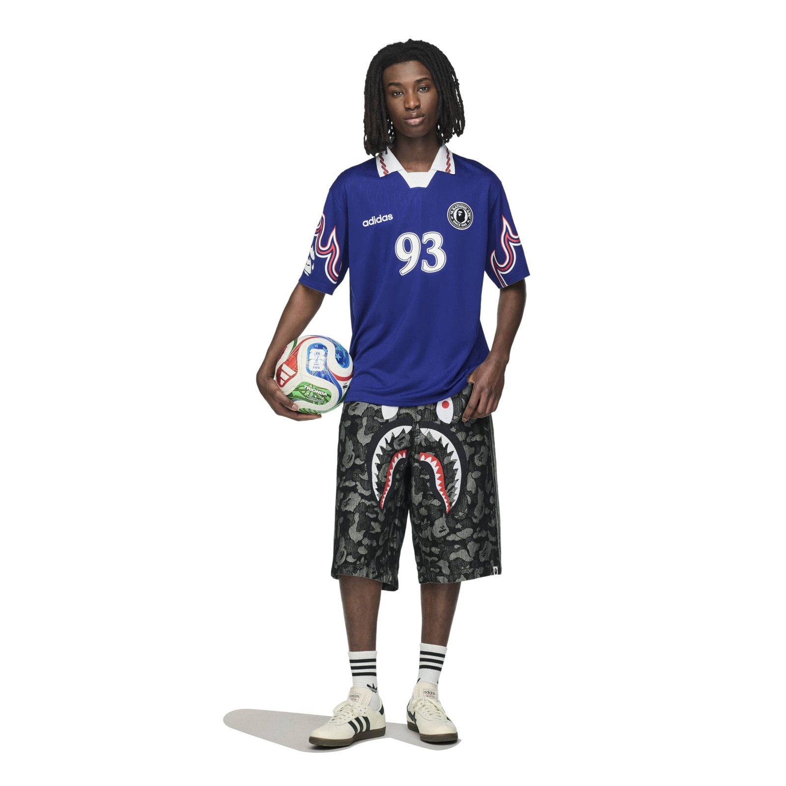 Adidas Originals x Bape (Jpan Blue) SSL Flame Jersey KF4914