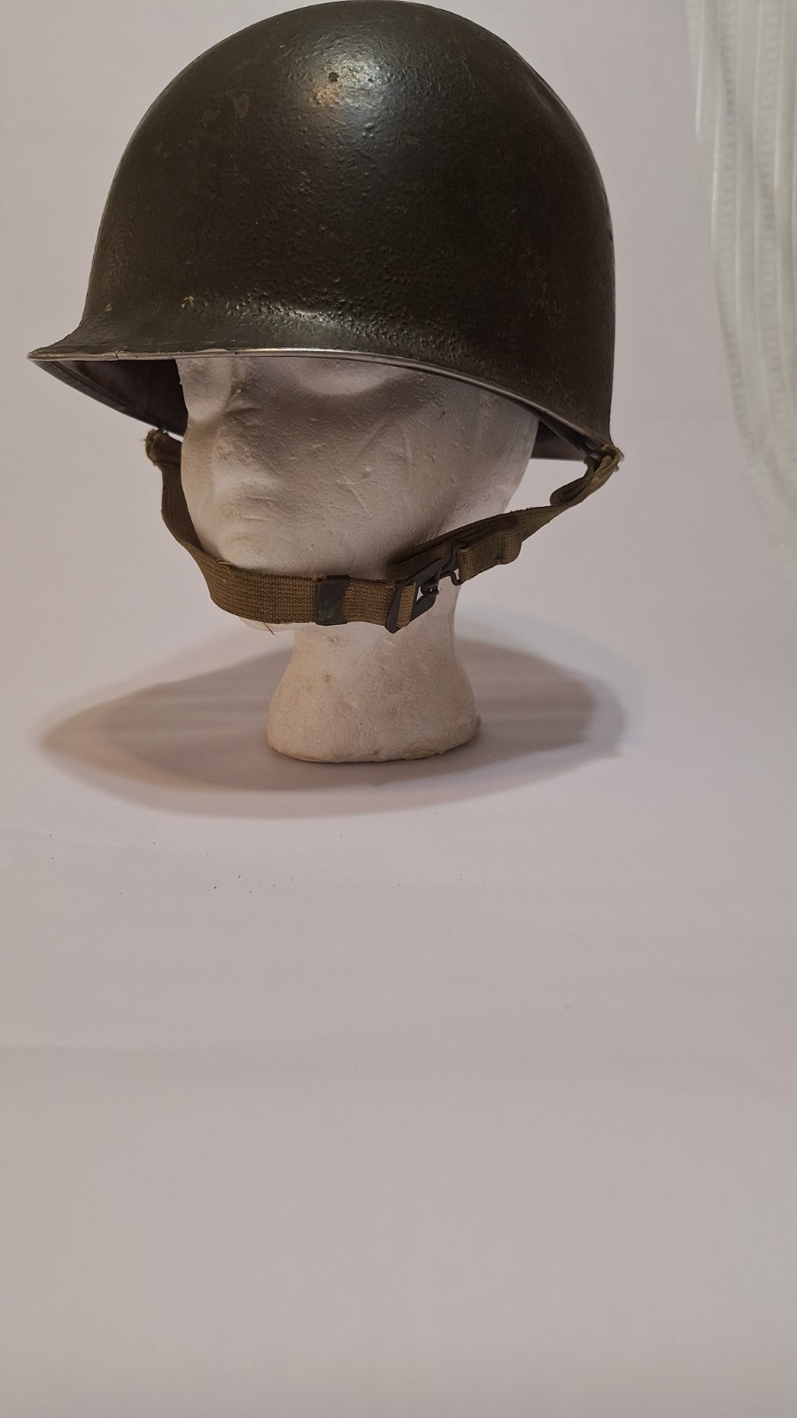 WW II US Military M1 Front Seam Swival Bale Helmet With Liner