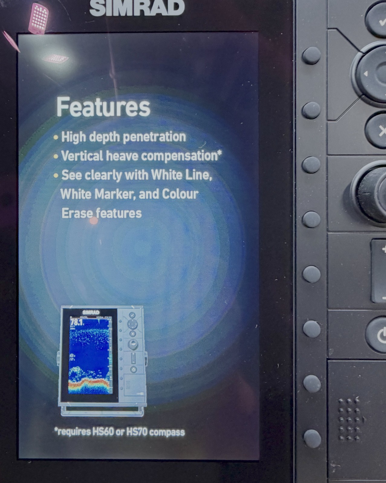 Nice SIMRAD S2009 9" Portrait Commercial Fishfinder