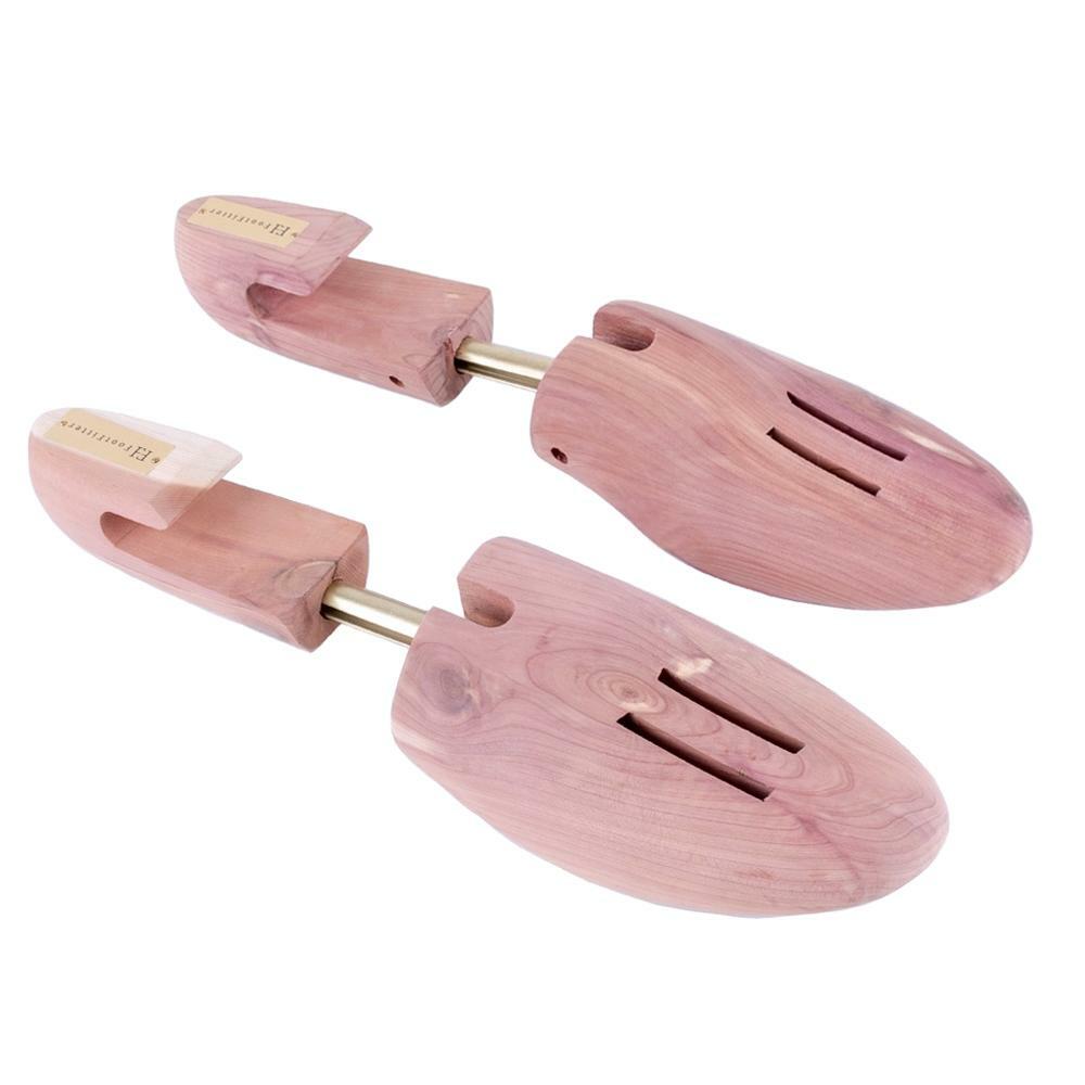 FootFitter Cedar Shoe Trees, Full Toe Block & Wide Hook Heel- Mens Med [8 - 9.5]