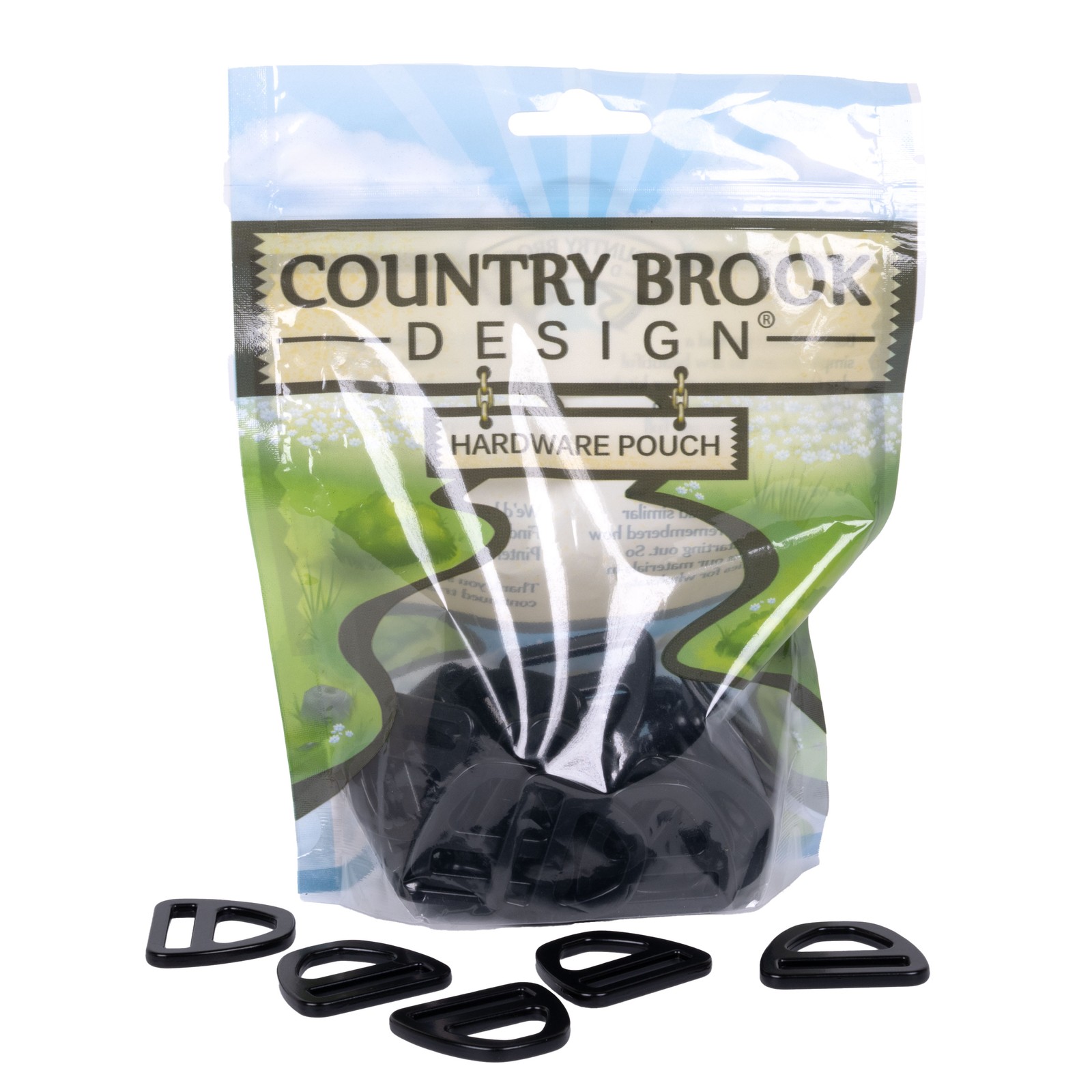 Country Brook Design® 1 Inch Black Double Bar D-Rings, 25 Pack