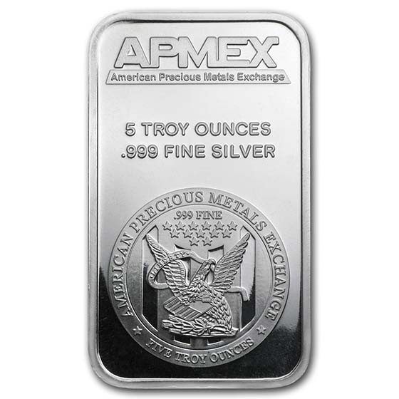 5 oz Silver Bar .999 Fine - APMEX