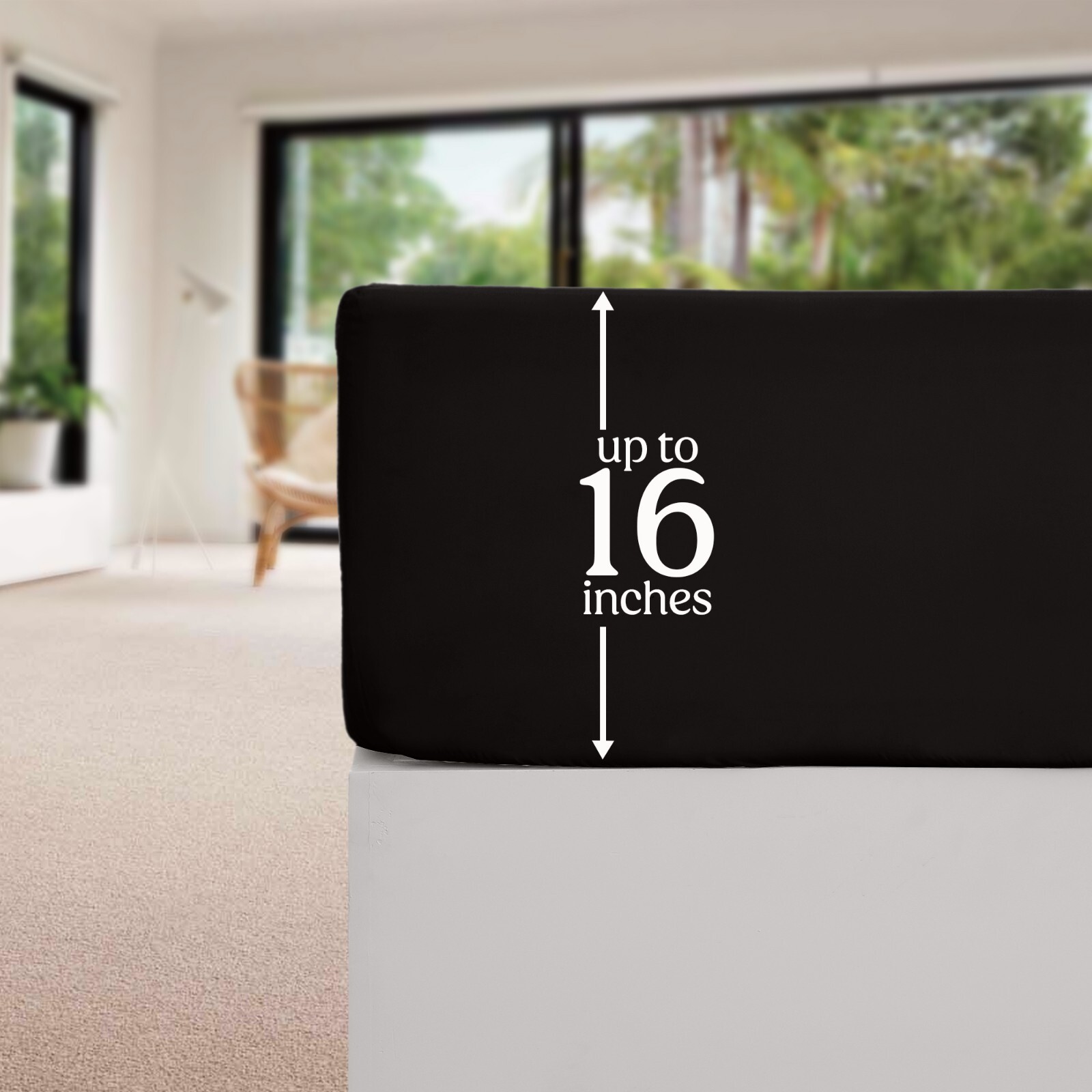 14'' Deep Pocket Fitted Sheets 1800 Count Bed Sheets Brushed Fabric Fitted Sheet