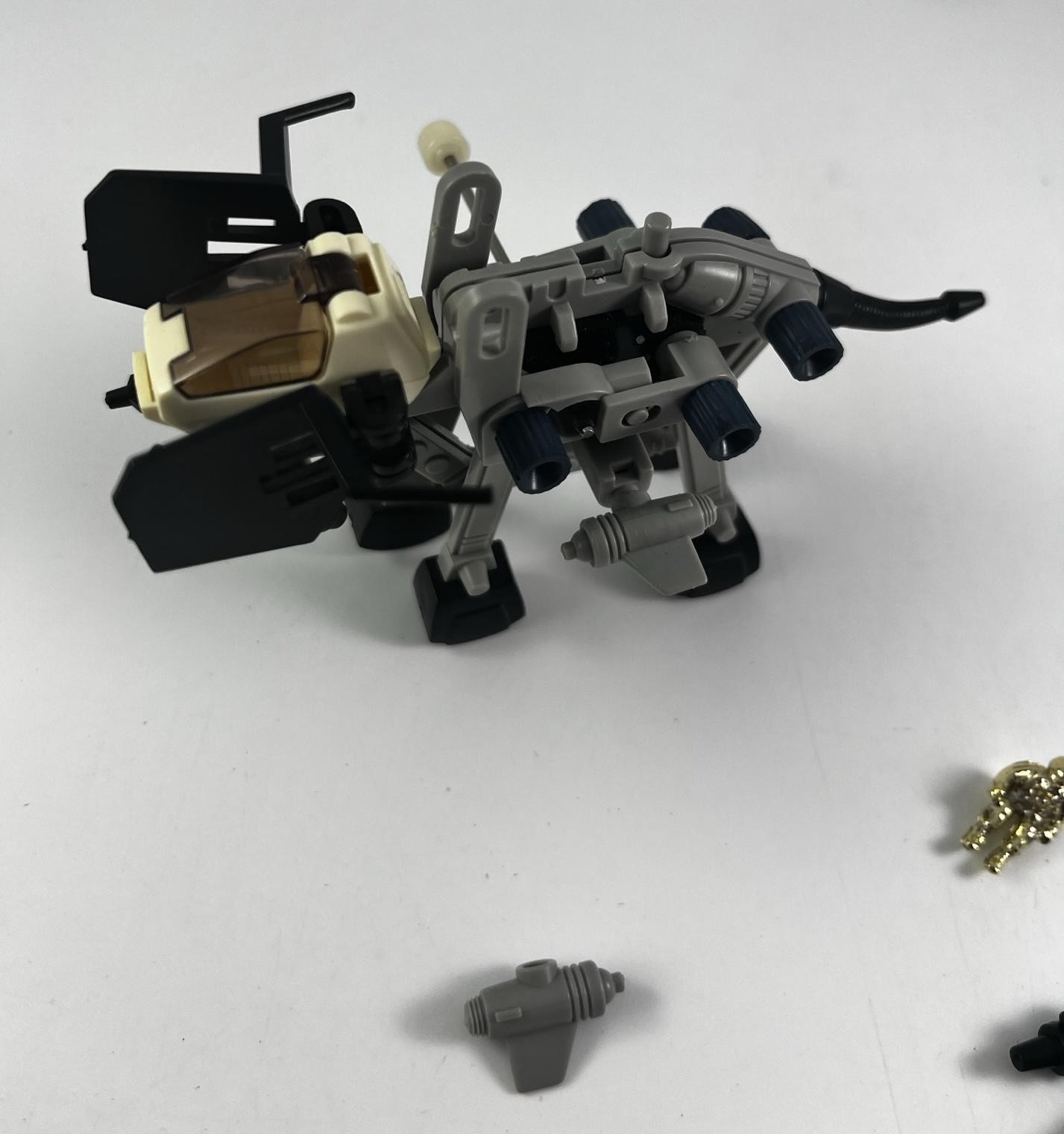 Vintage Tomy Zoids Wind Up Mech Robot Dinosaur Figure w/ Pilot & Parts 1980s