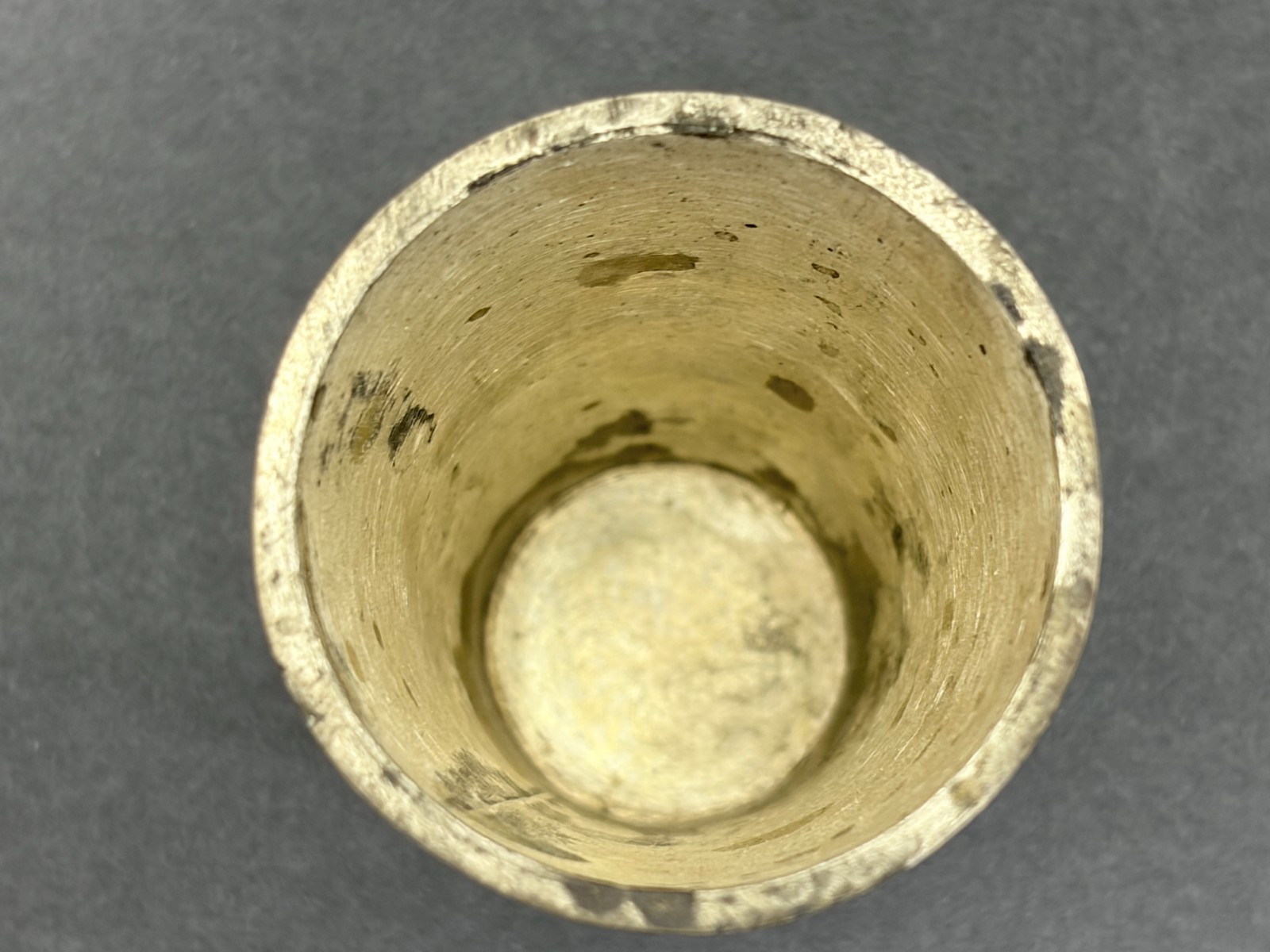 Vintage Brass and Abalone Shell Shot Glass Made in Mexico